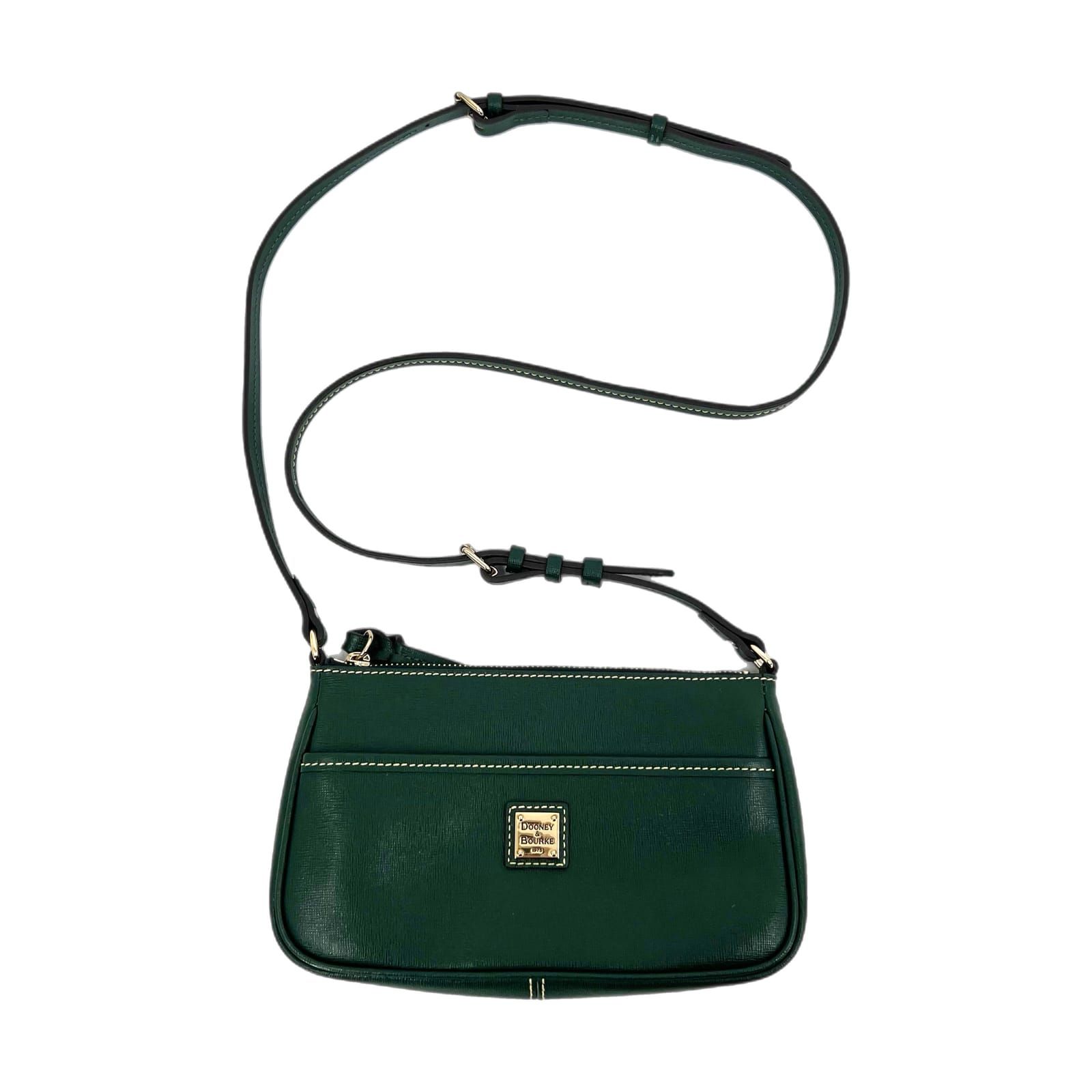 Dooney & Bourke Green Saffiano Lola Crossbody Bag