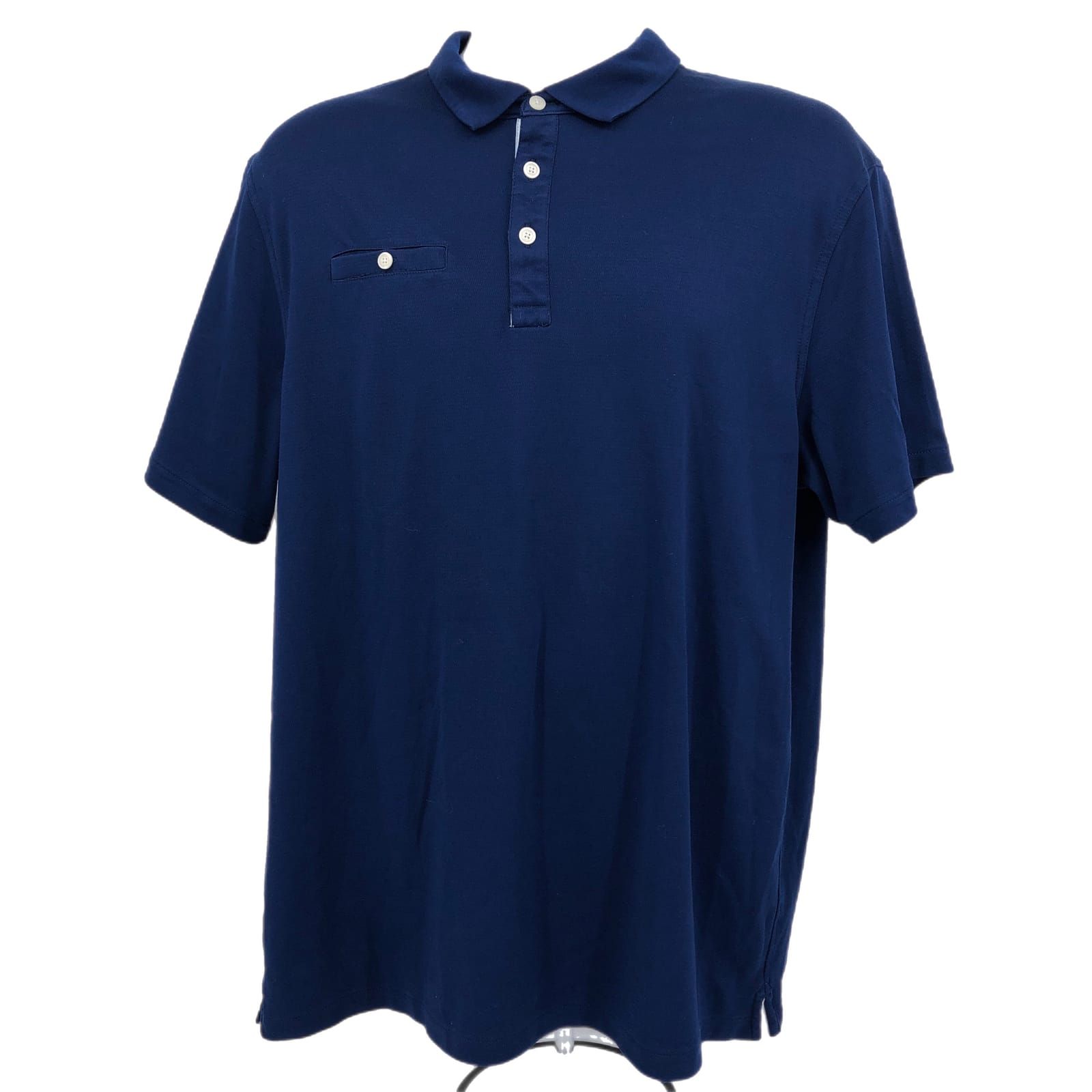 Nike Blue-White Moisture Wicking Polo