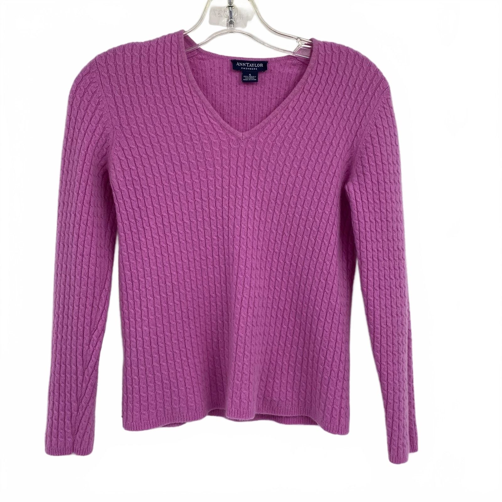 Ann Taylor Pink V-Neck Sweater