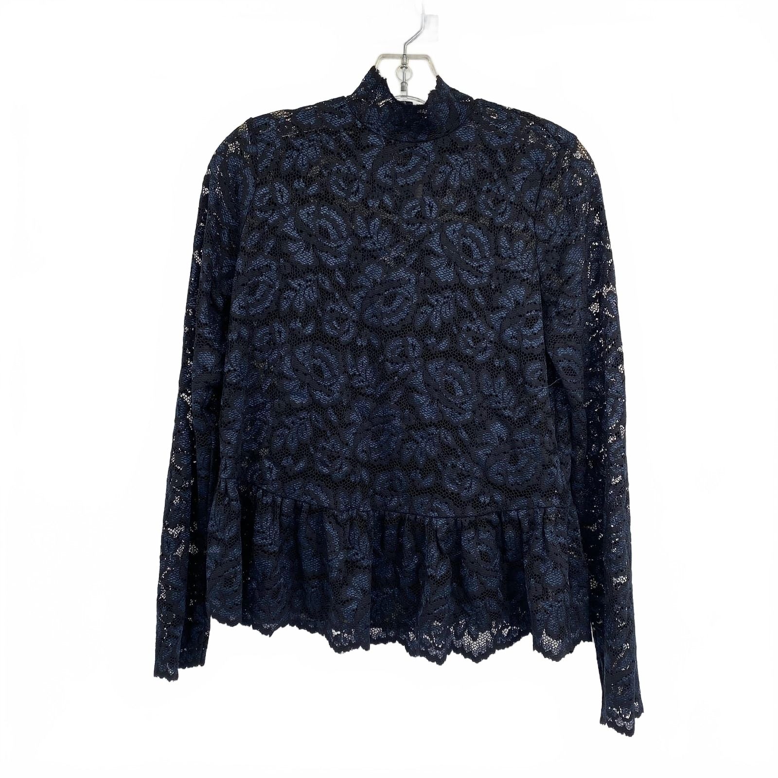 All Saints Blue Lace Blouse