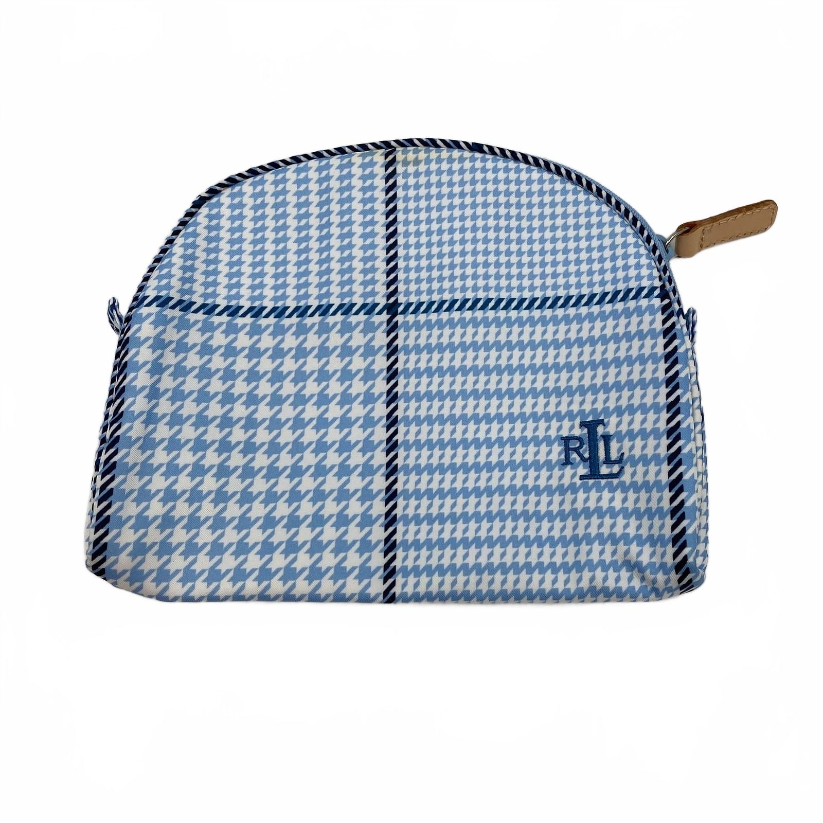Lauren Ralph Lauren Zip Pouch Blue Nylon Clutch