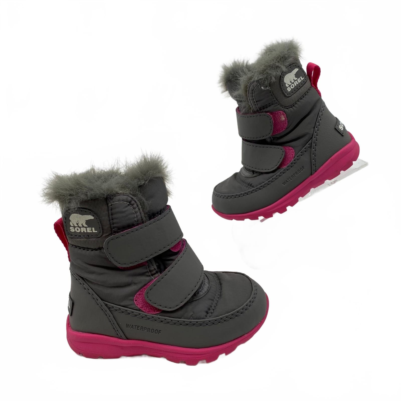 Sorel Gray Pink Kids Snow Boot