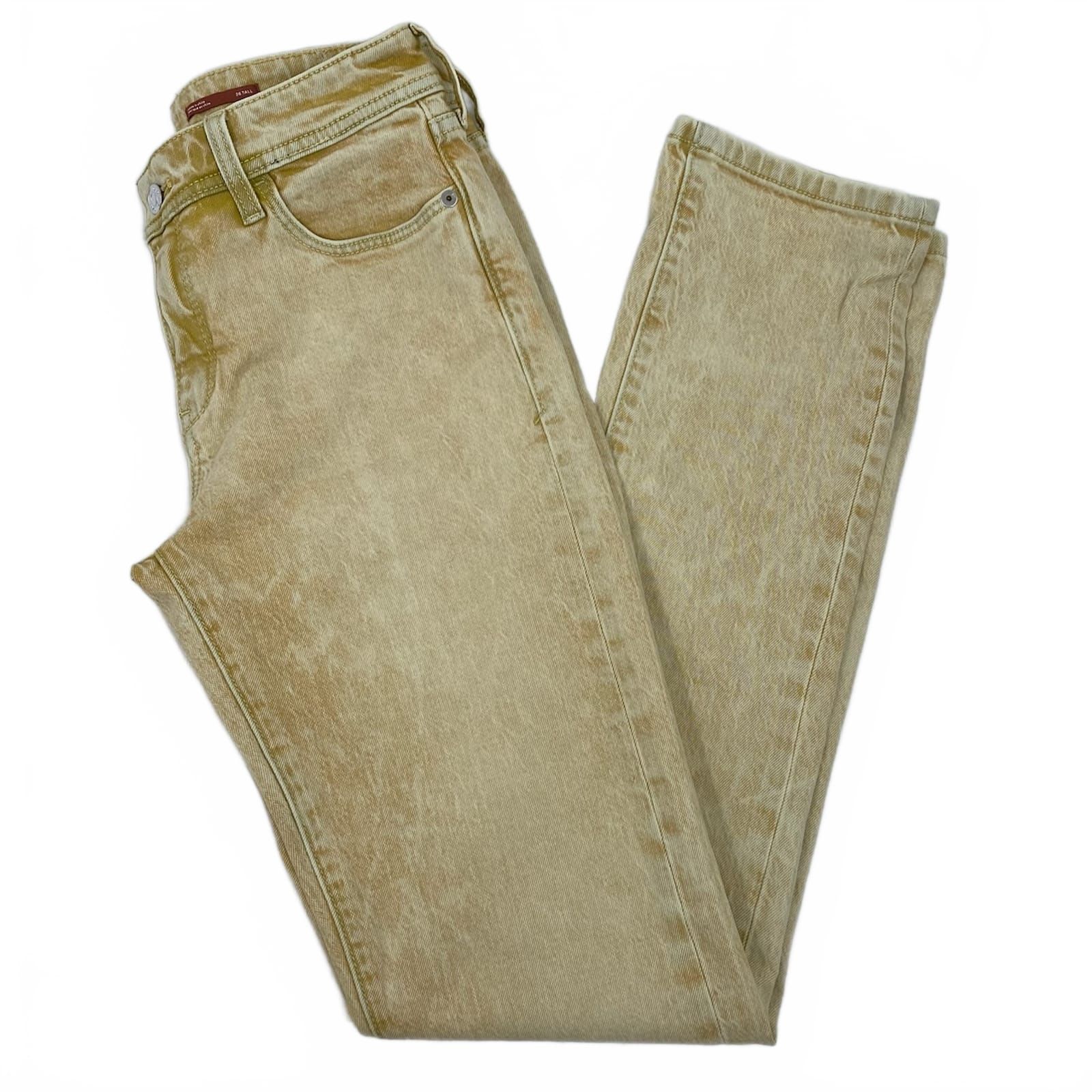 Pilcro Yellow Acid Wash Slim Boyfriend Jeans