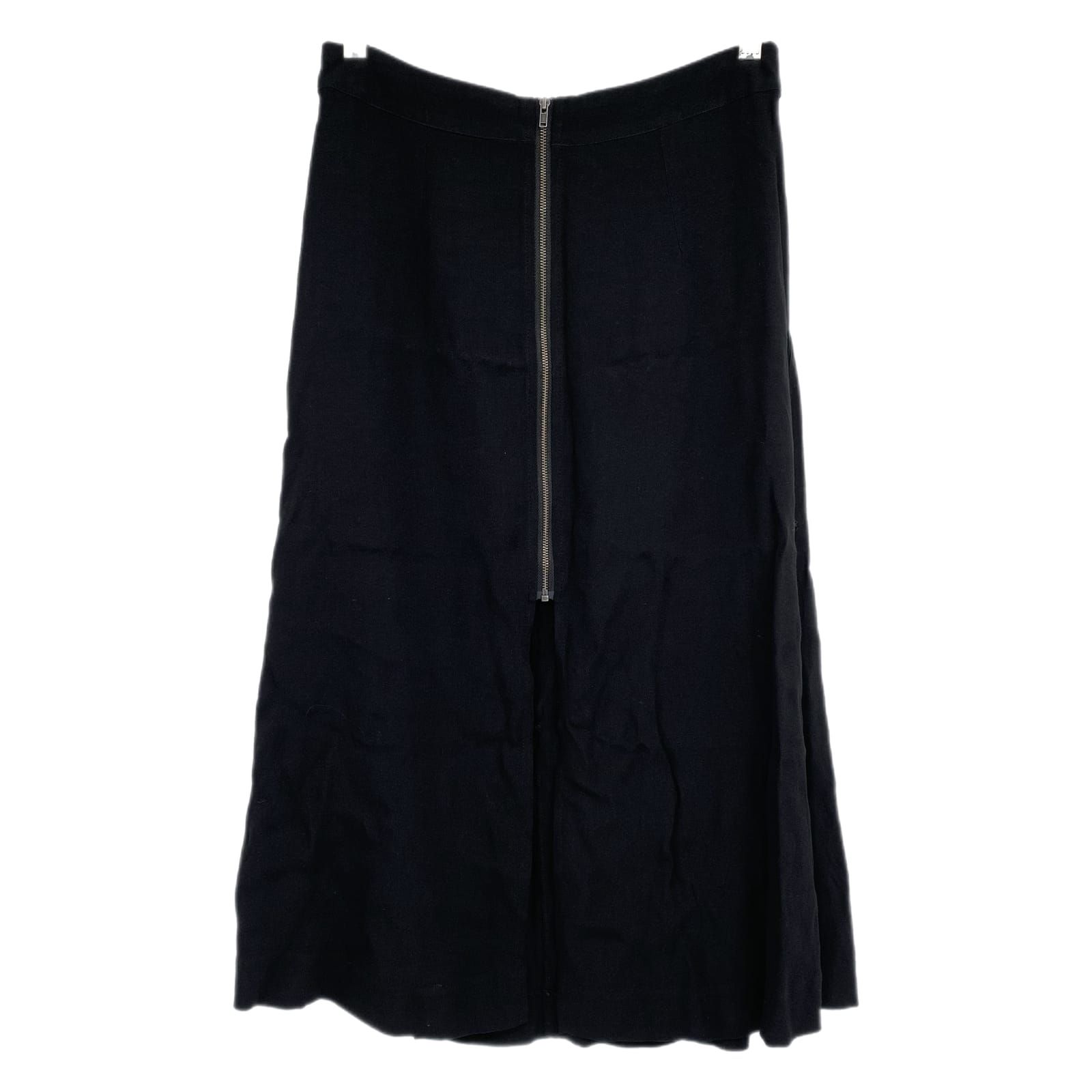Michael Stars Black A-Line Zipper Front Midi Skirt
