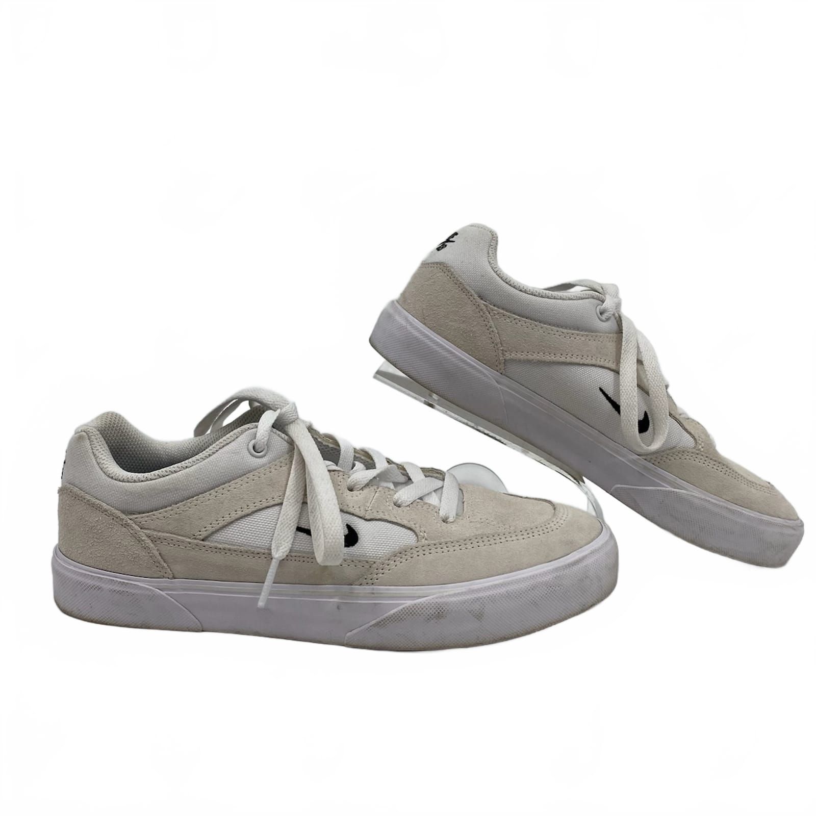 Nike White Beige Malor Skate Sneakers