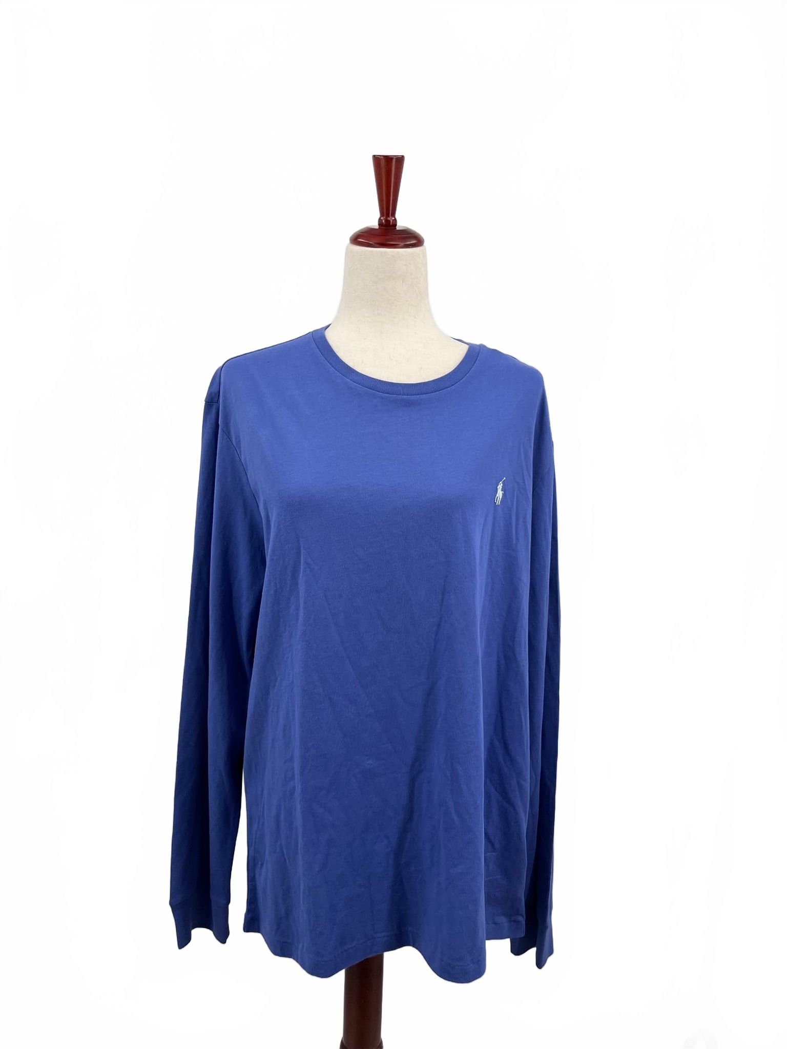 Ralph Lauren Blue Cotton Long Sleeve Tee