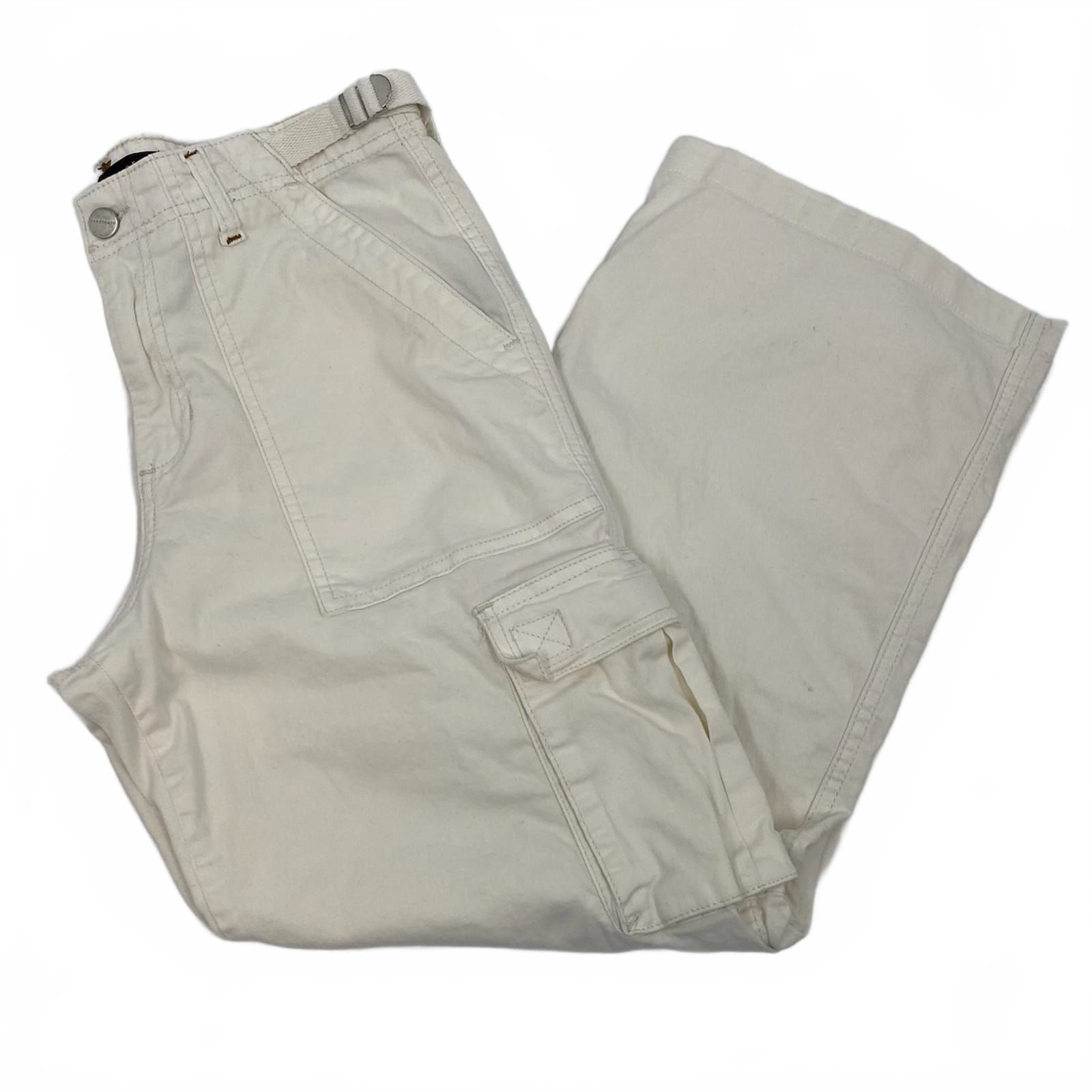 Sanctuary Cream Wide Leg Cargo Pants