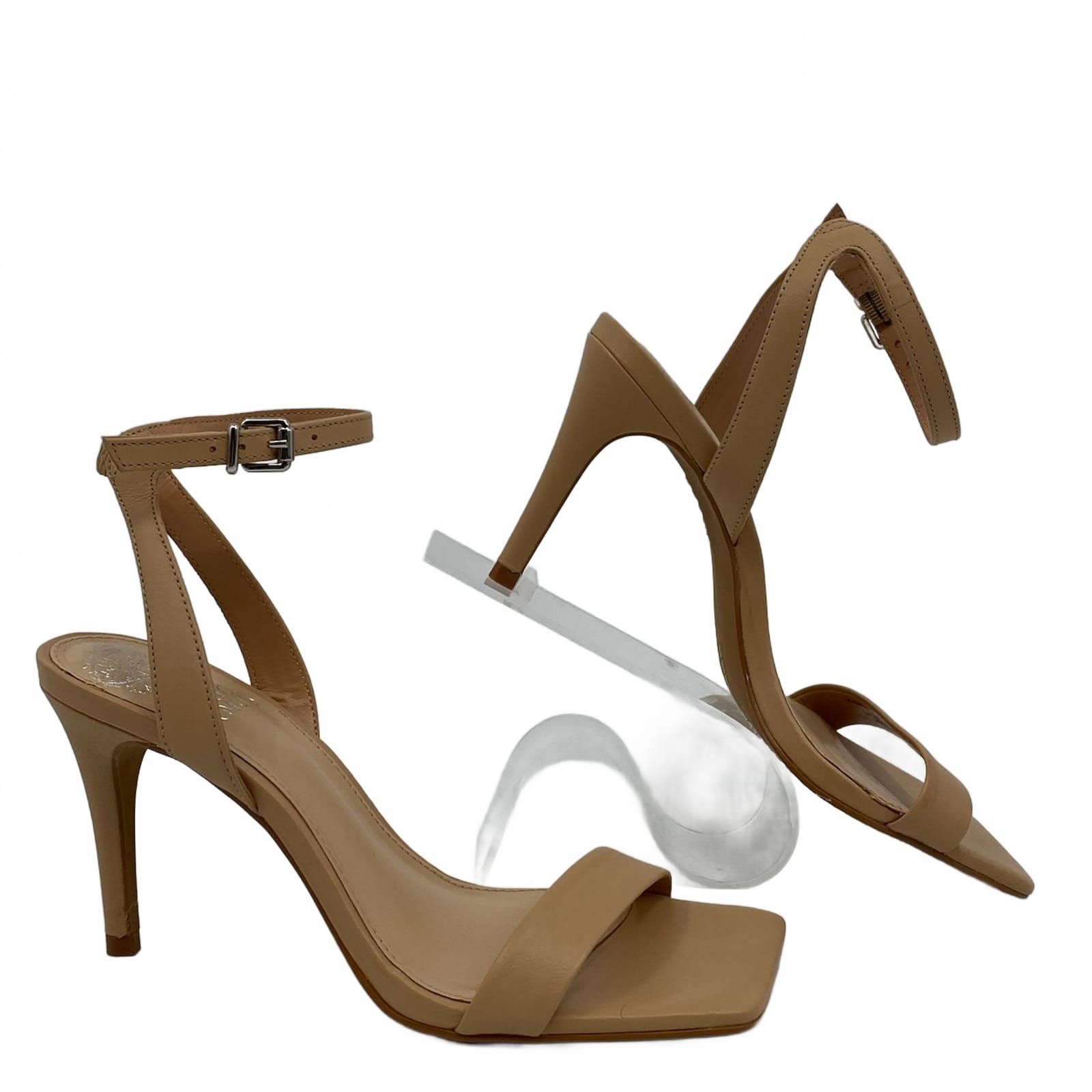 Vince Camuto Tan Faux Leather Strappy Heels