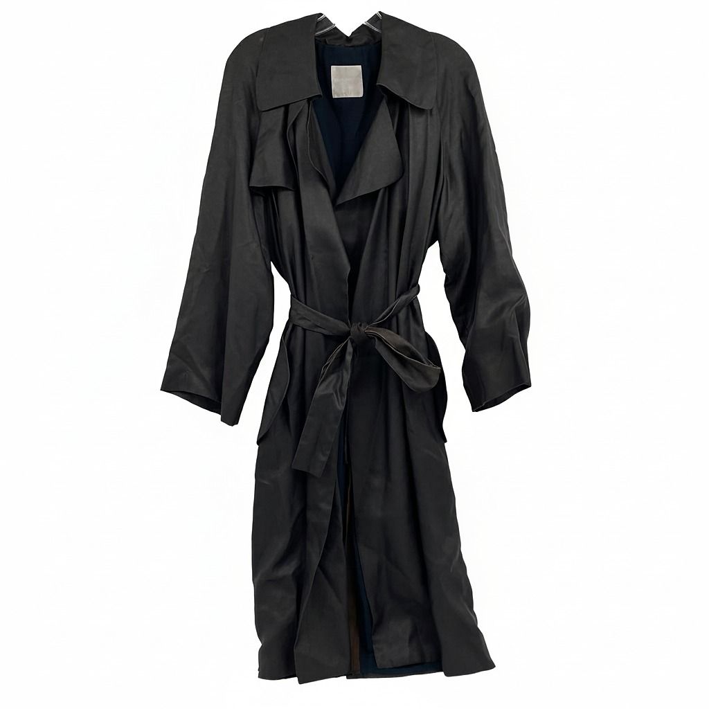 Lanvin Brown Vintage Silk Trench Coat