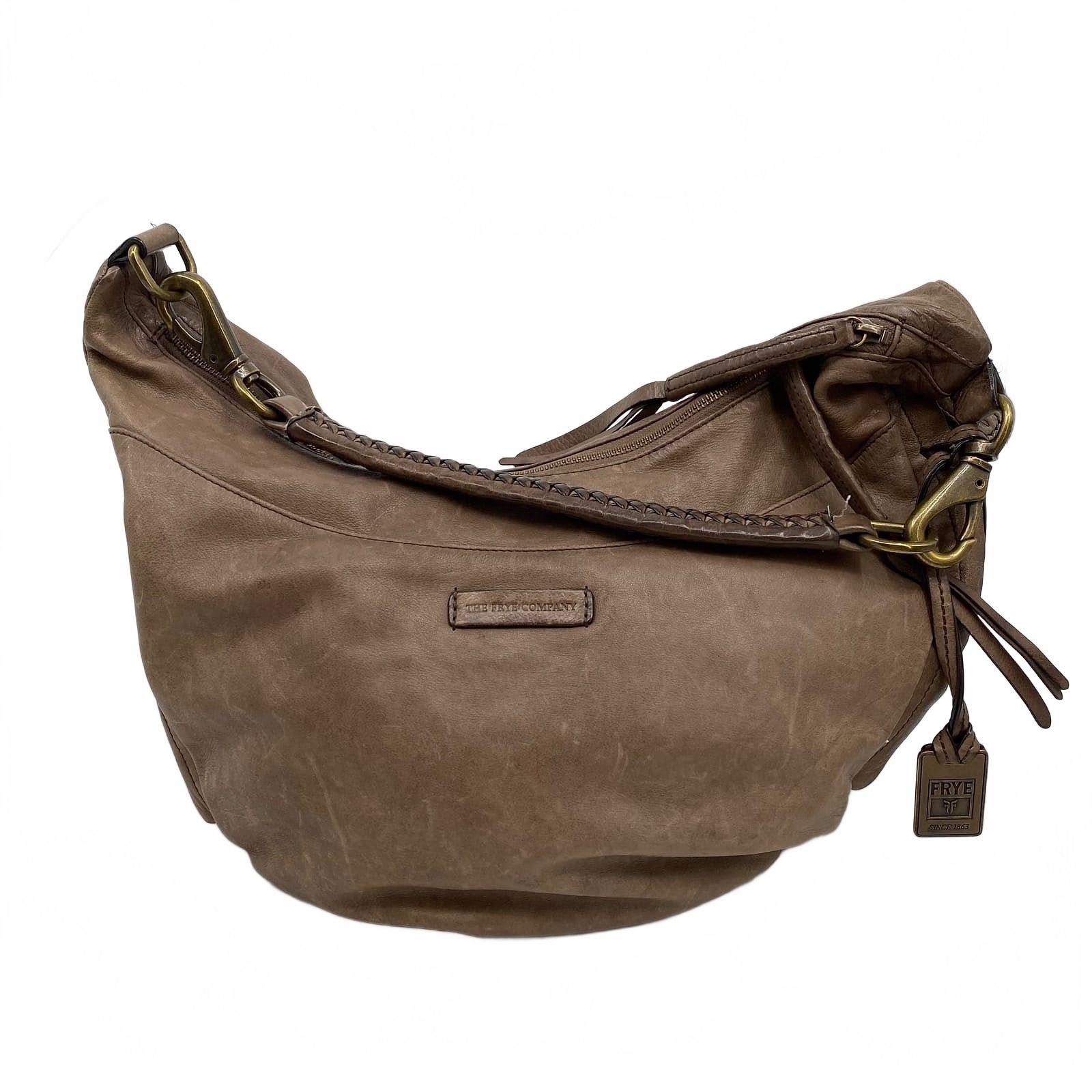 Frye Shoulder Bag Slouch Leather Brown