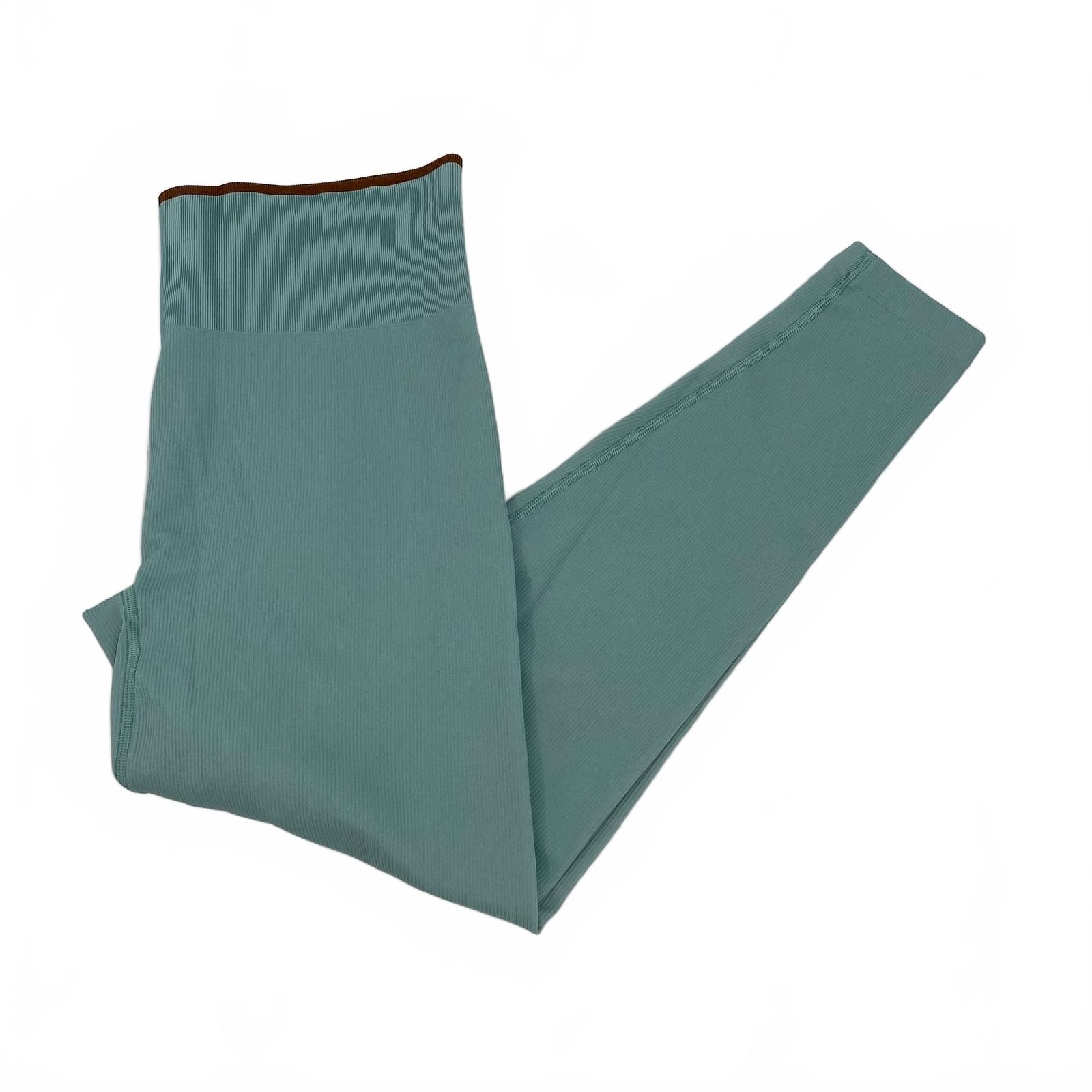 Outdoor Voices Blue Brown Two-tone Ankle Leggings
