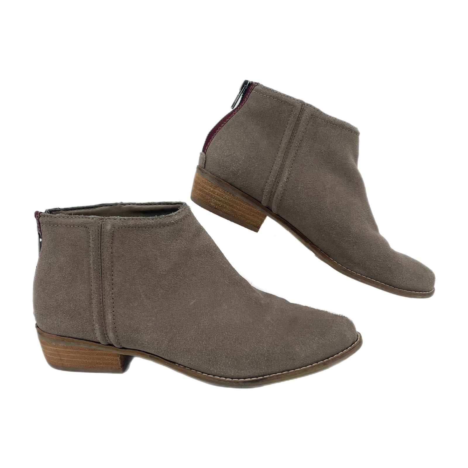 Dolce Vita Gray Almond Toe Ankle Boots