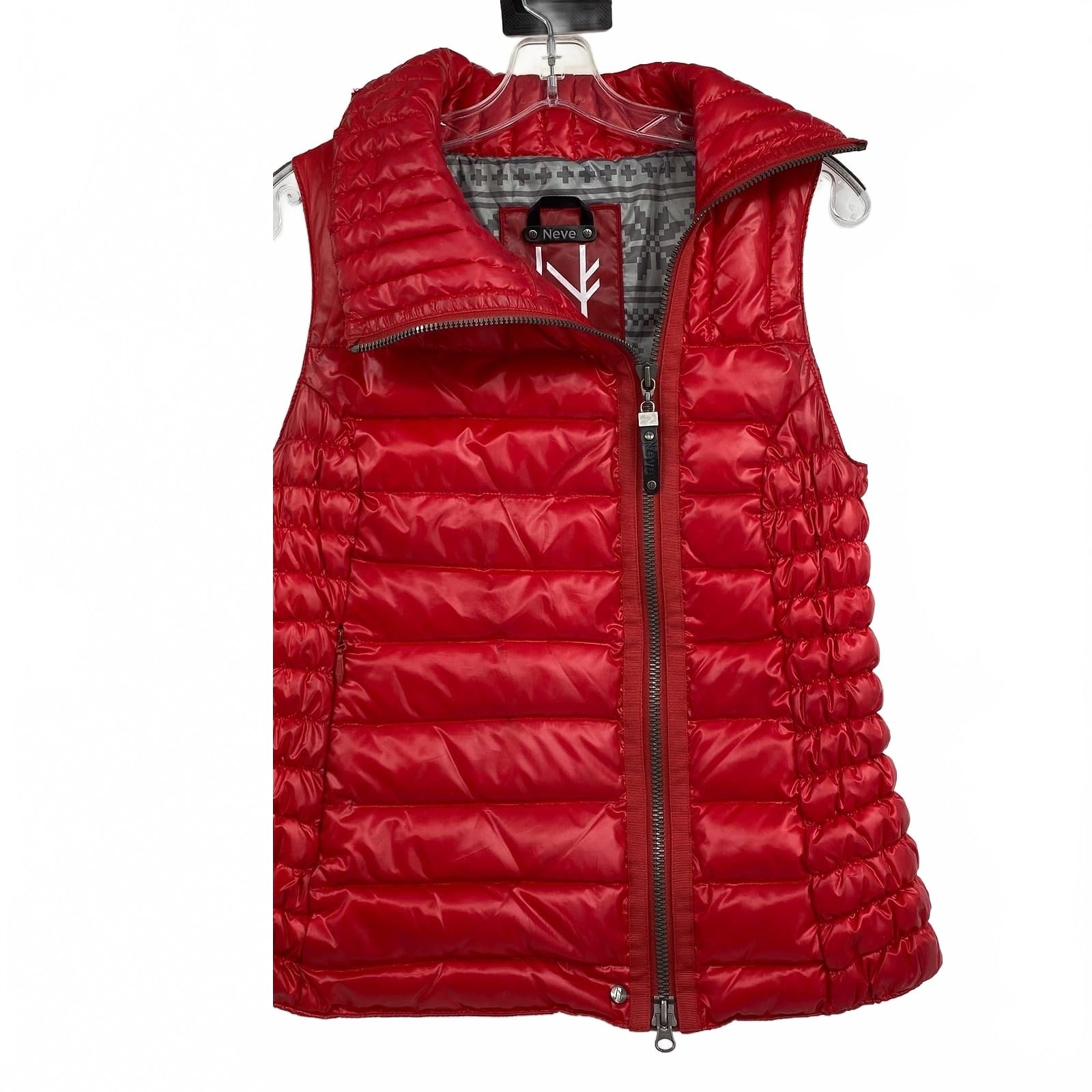 Neve Red Down Filled Puffer Vest