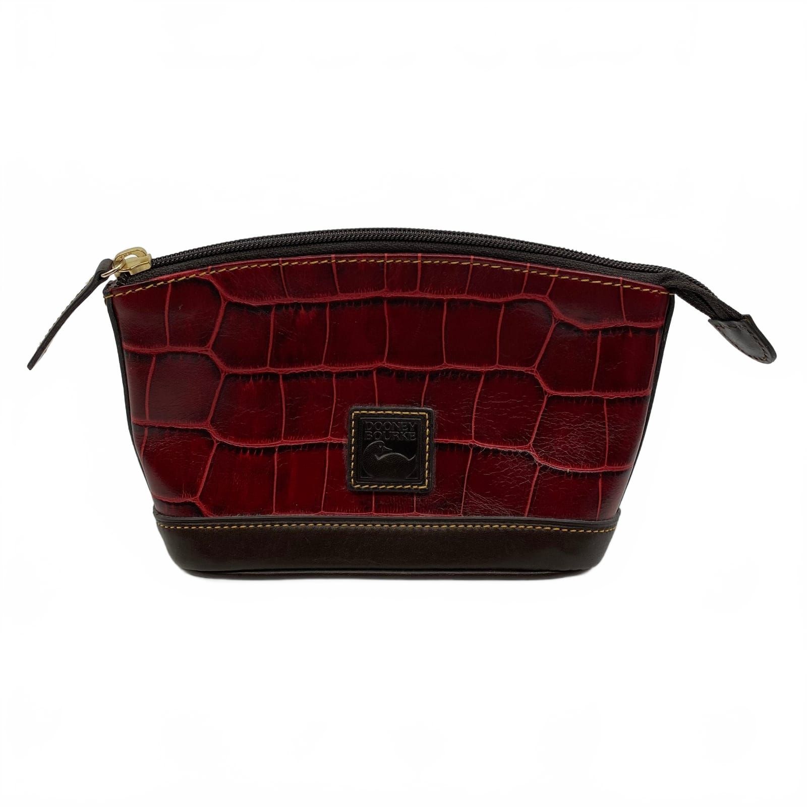 Dooney & Bourke Red Leather Croc Clutch