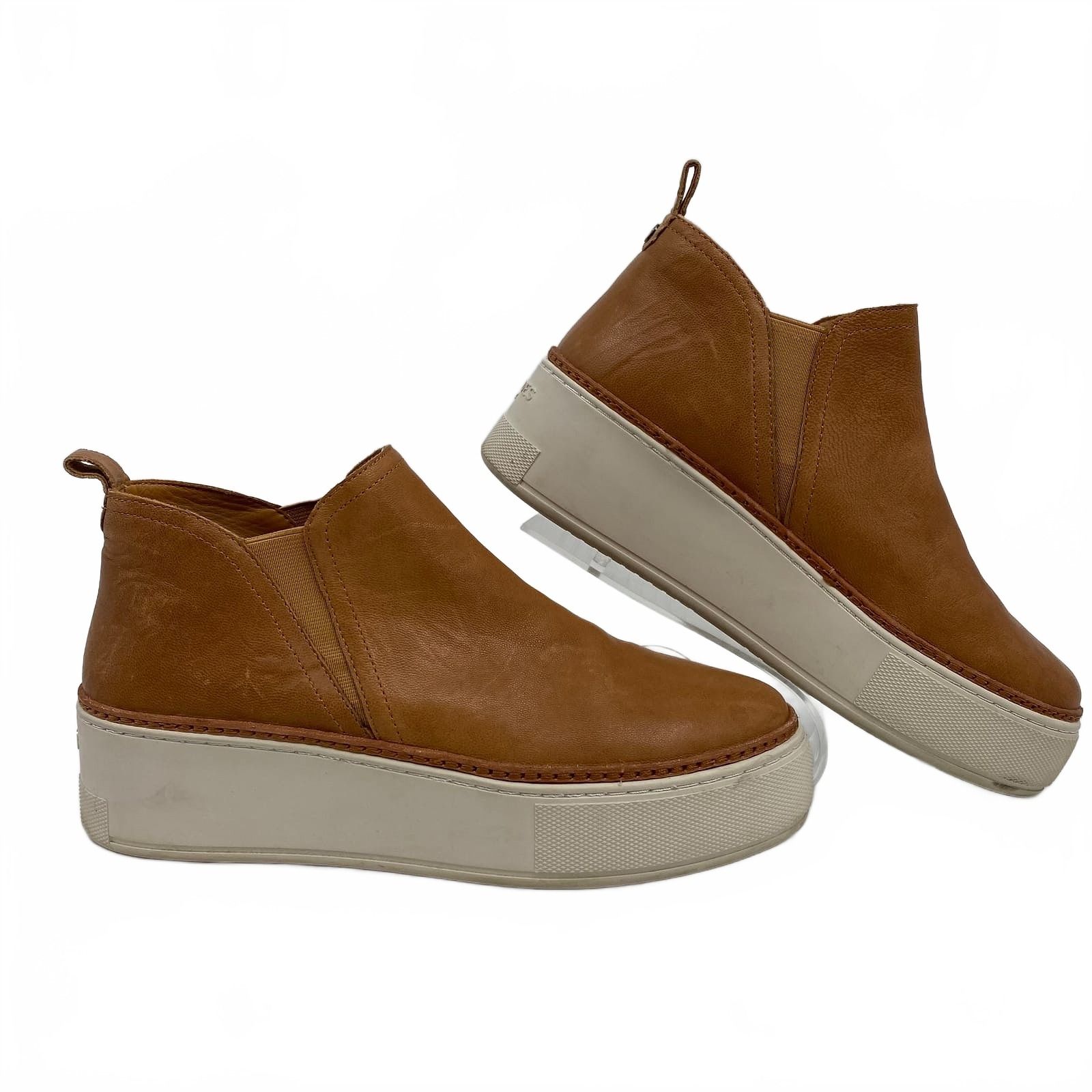 J/Slides Brown Platform Slip-On Sneakers