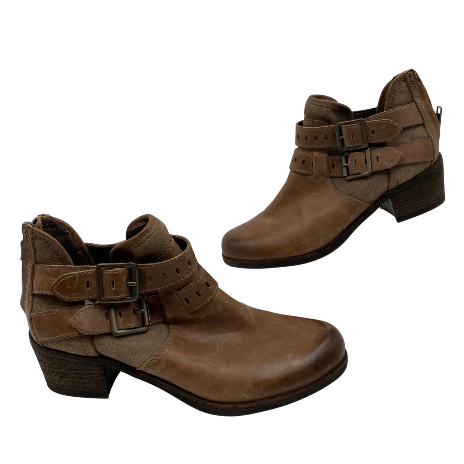 UGG Brown Leather Ankle Booties