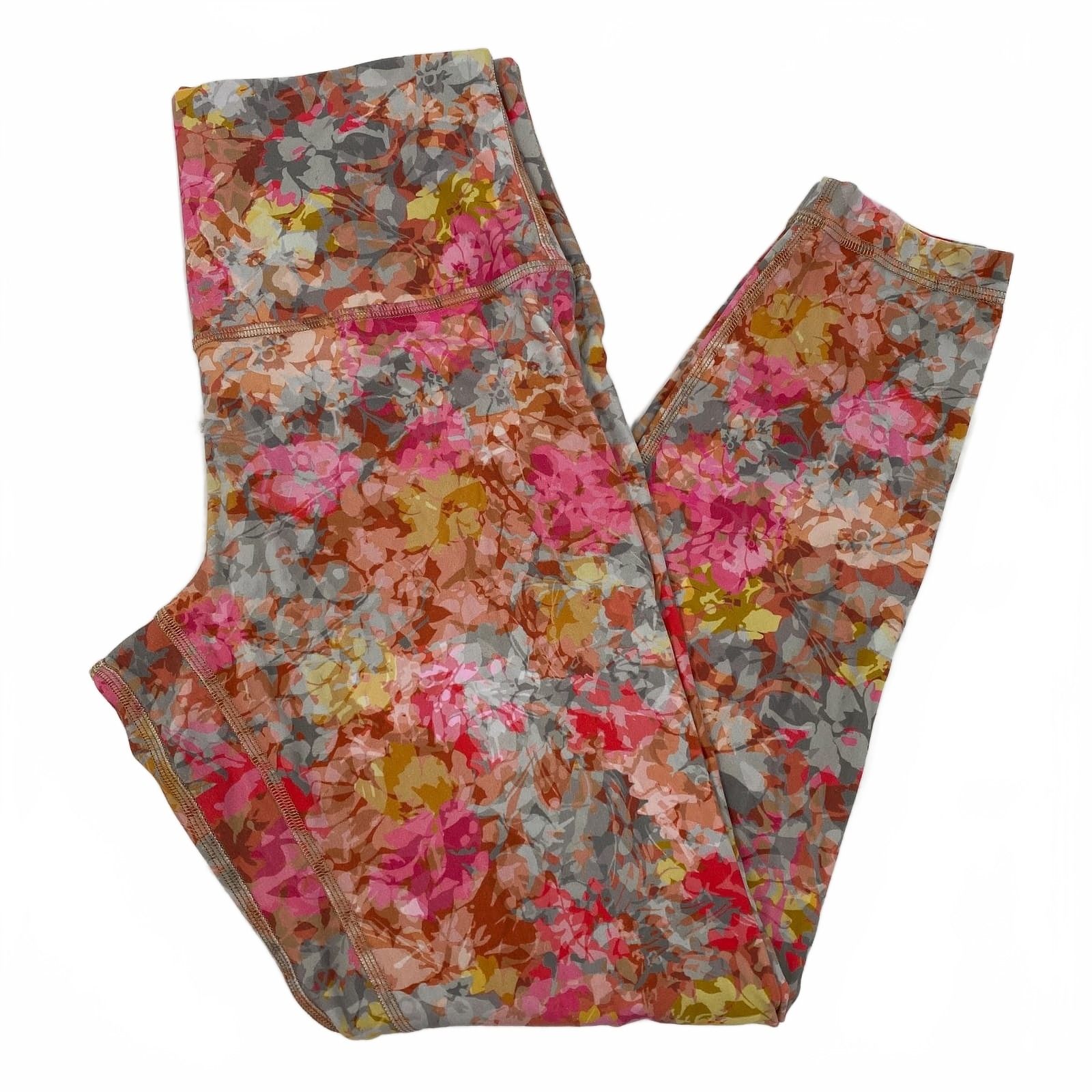 lululemon Athletica Pink Blue Floral Leggings