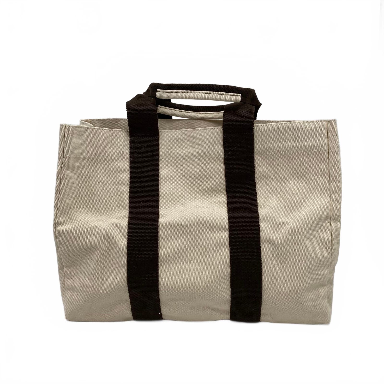 Le Bar Marche Beige Canvas Tote