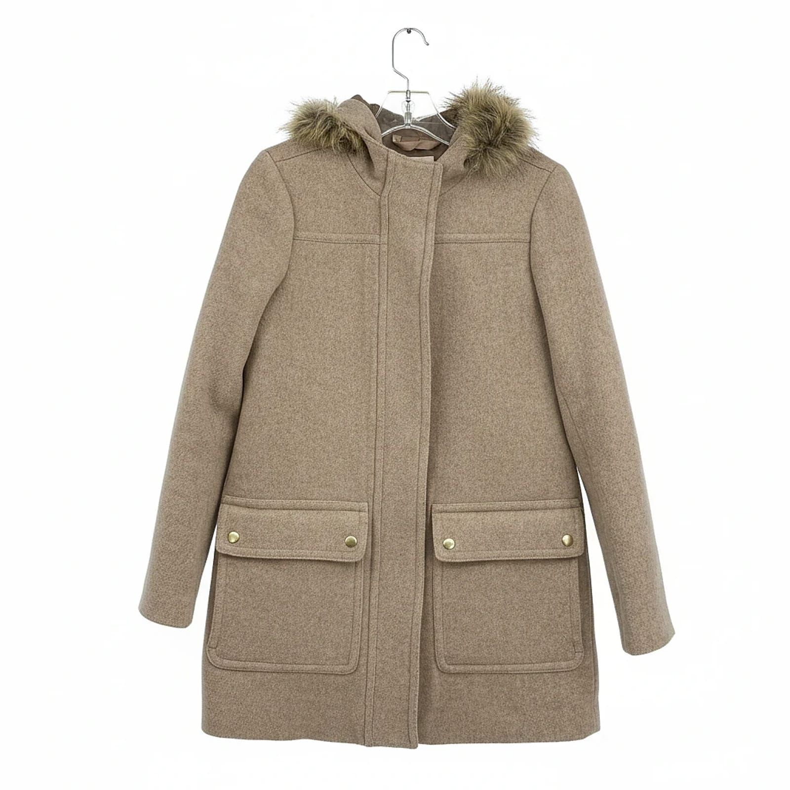 J. Crew Beige Wool Coat