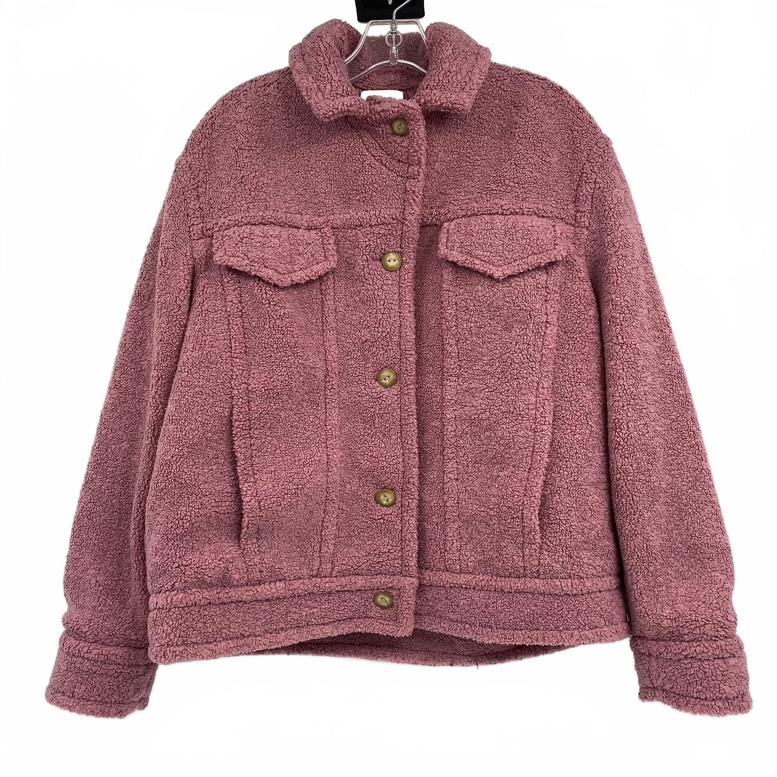 Vince Pink Sherpa Teddy Jacket