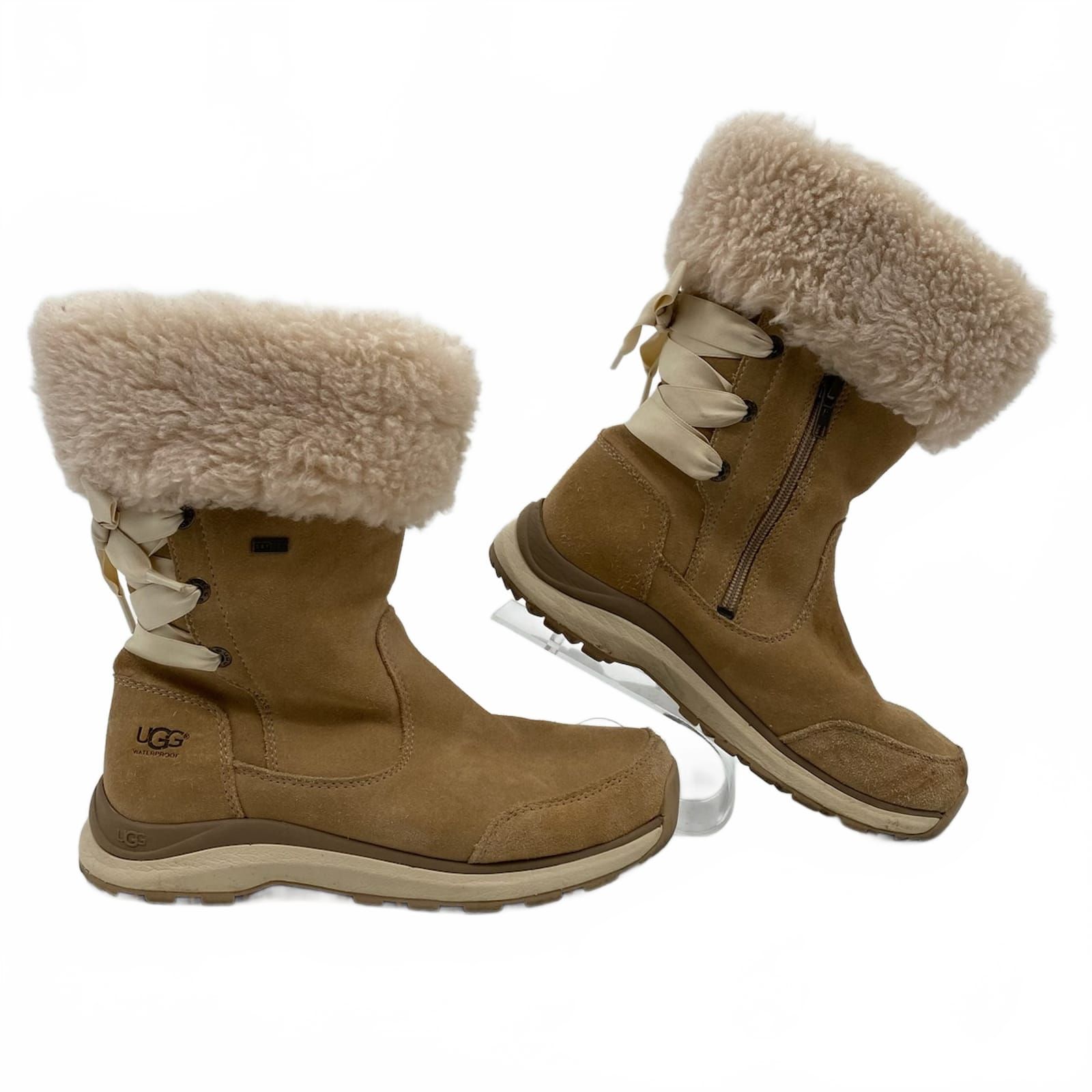 UGG Beige Ingalls Suede Waterproof Snow Boots