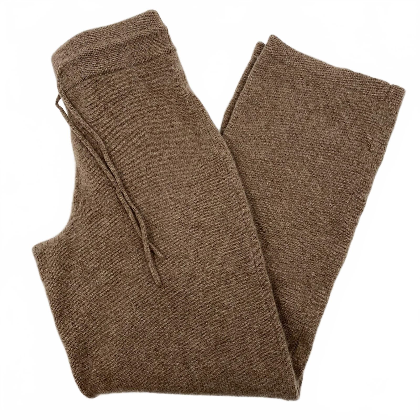 Aritzia Brown Cashmere Knit Drawstring Pants