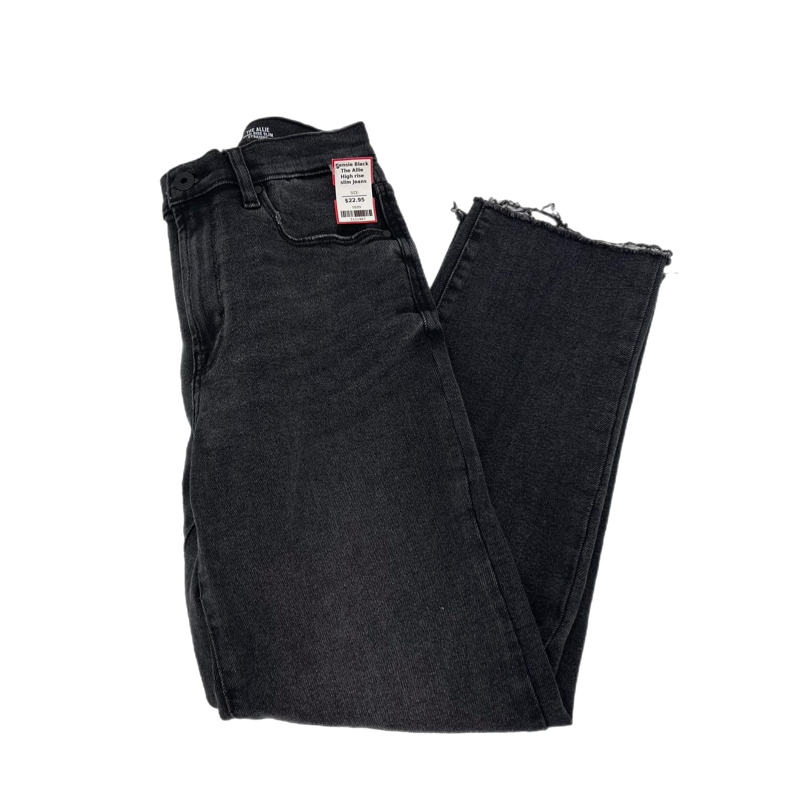 Kensie Black High Rise Straight Leg Jeans