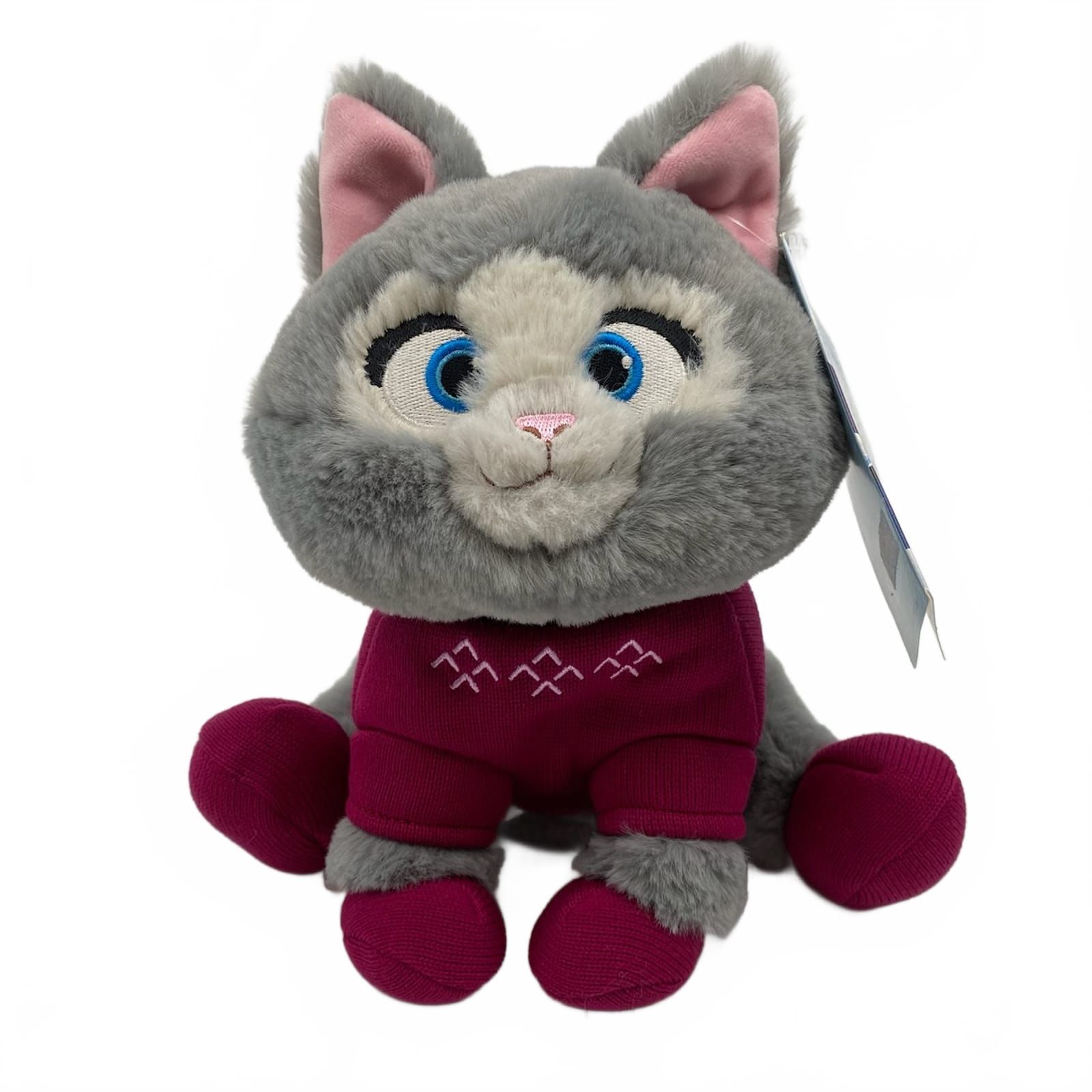 Disney Gray Pink Frozen Kitten Plush