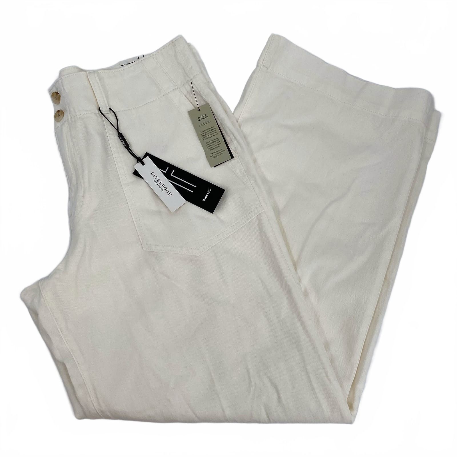 Liverpool Cream Wide Leg Pants