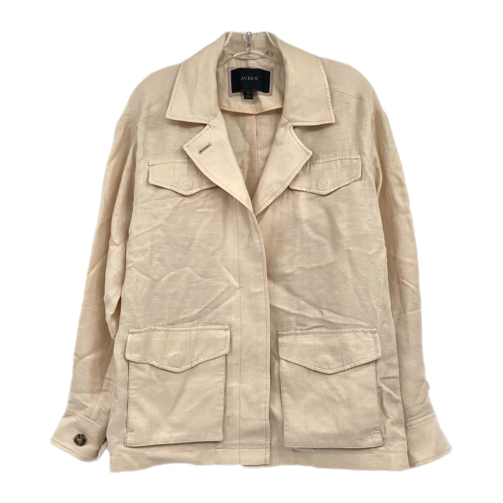 J. Crew Beige Linen Light Shacket