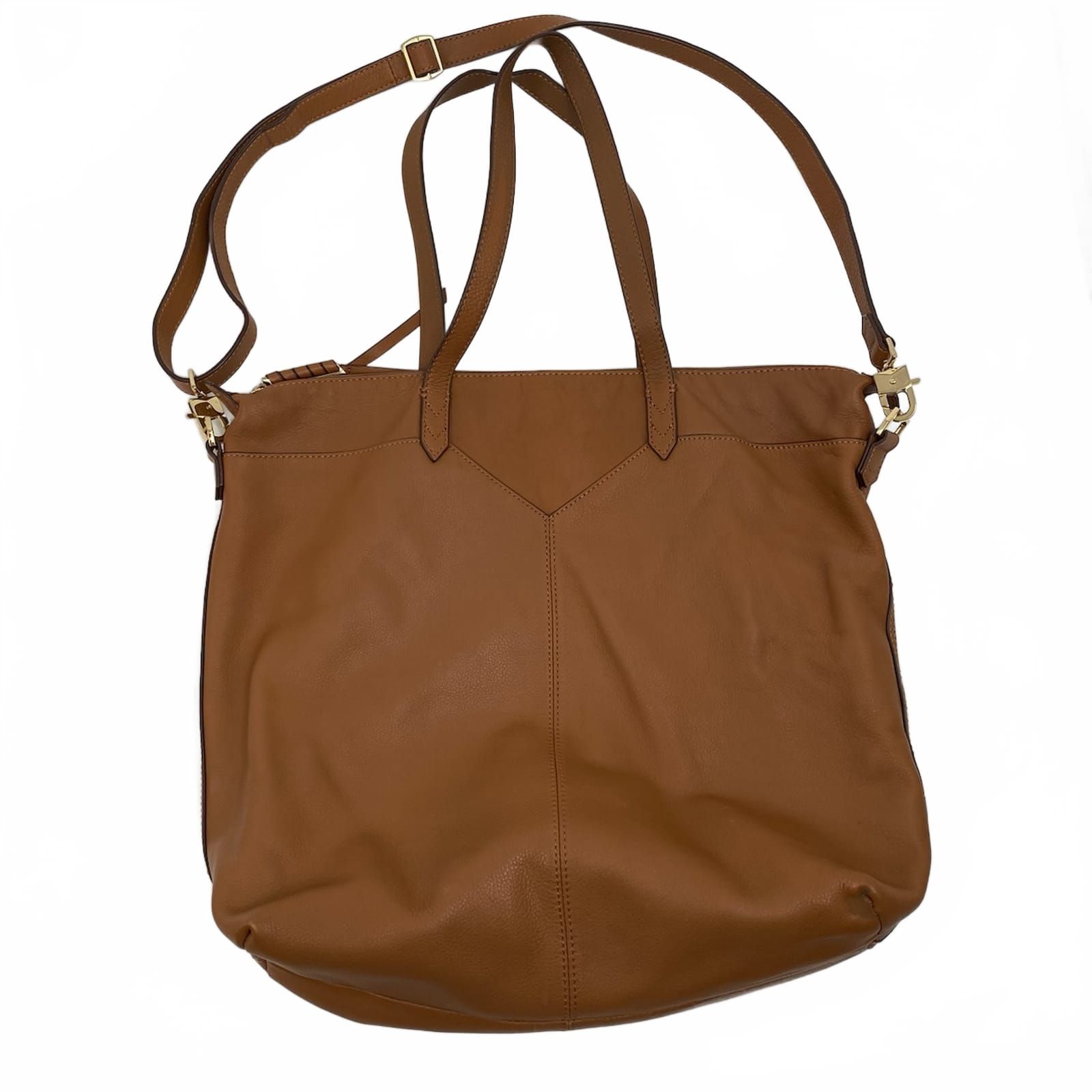 Covet by Stella & Dot Brown Leather Tote