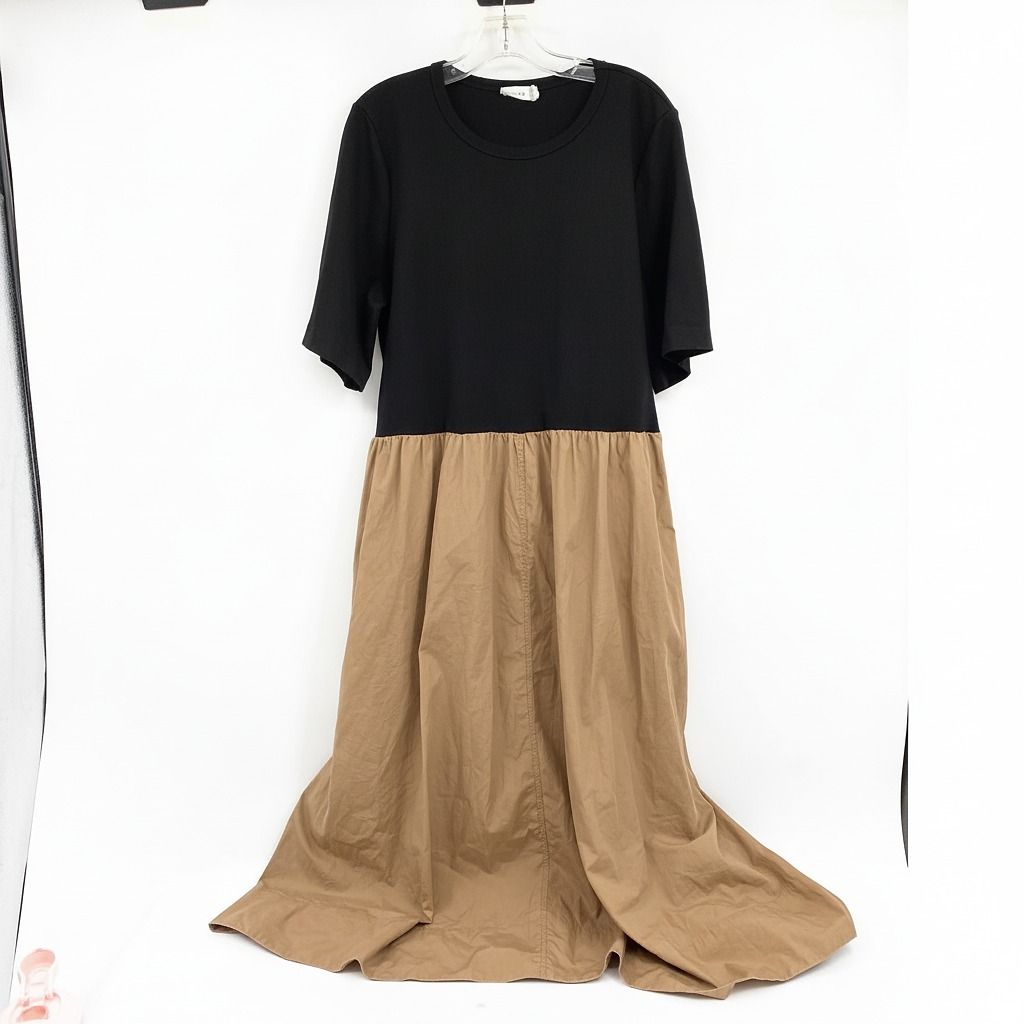 Maye Black Tan Maxi Dress