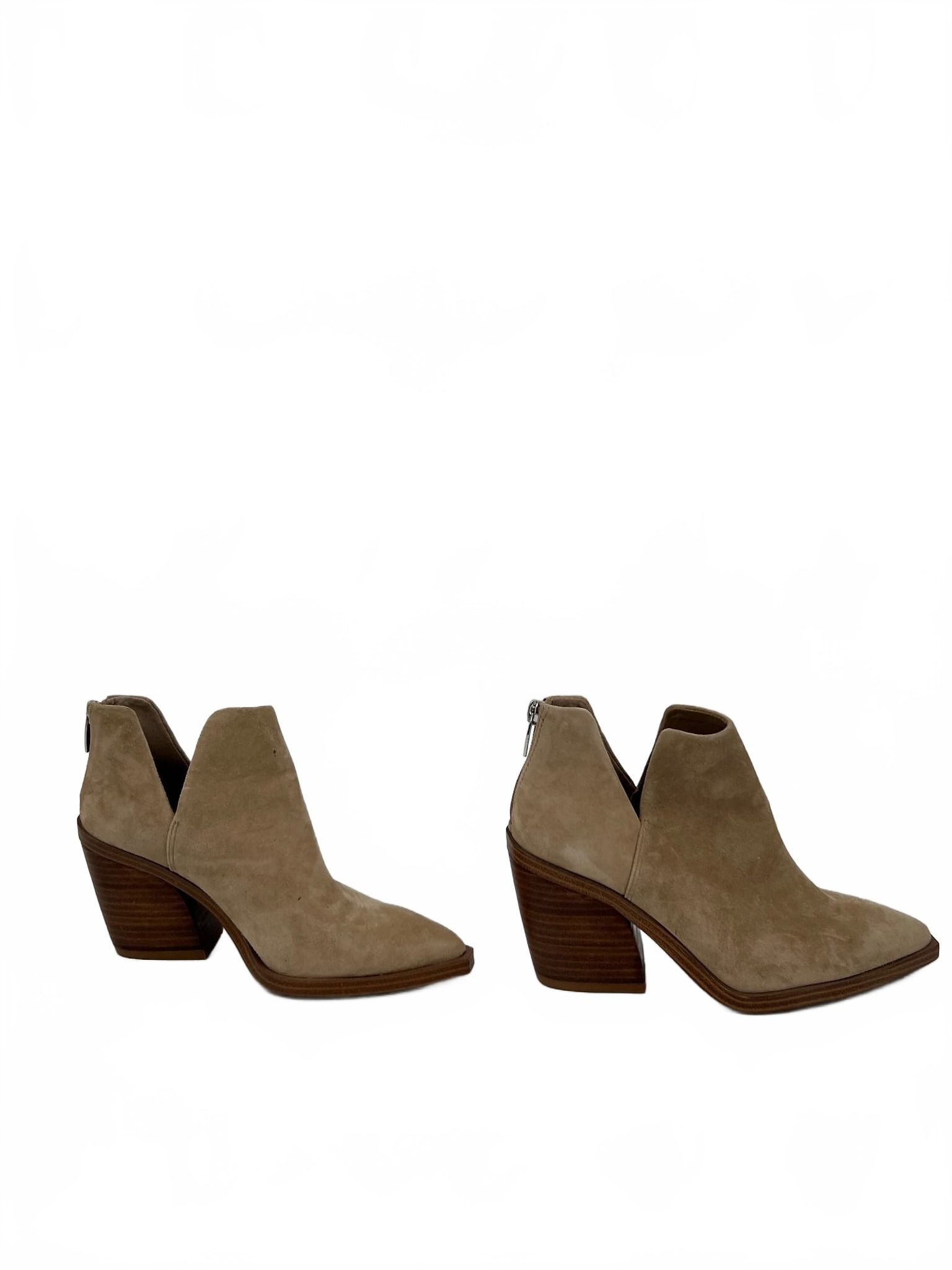 Vince Camuto Beige Leather Suede Bootie