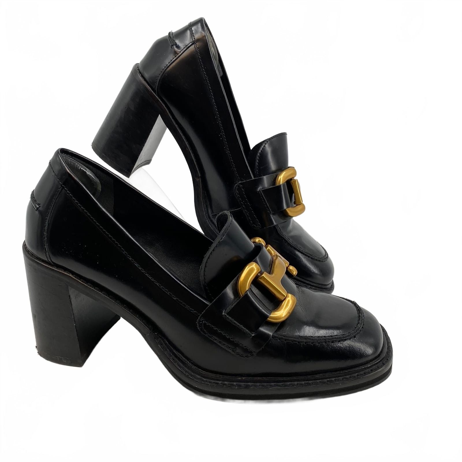 Boden Black Heeled Loafers