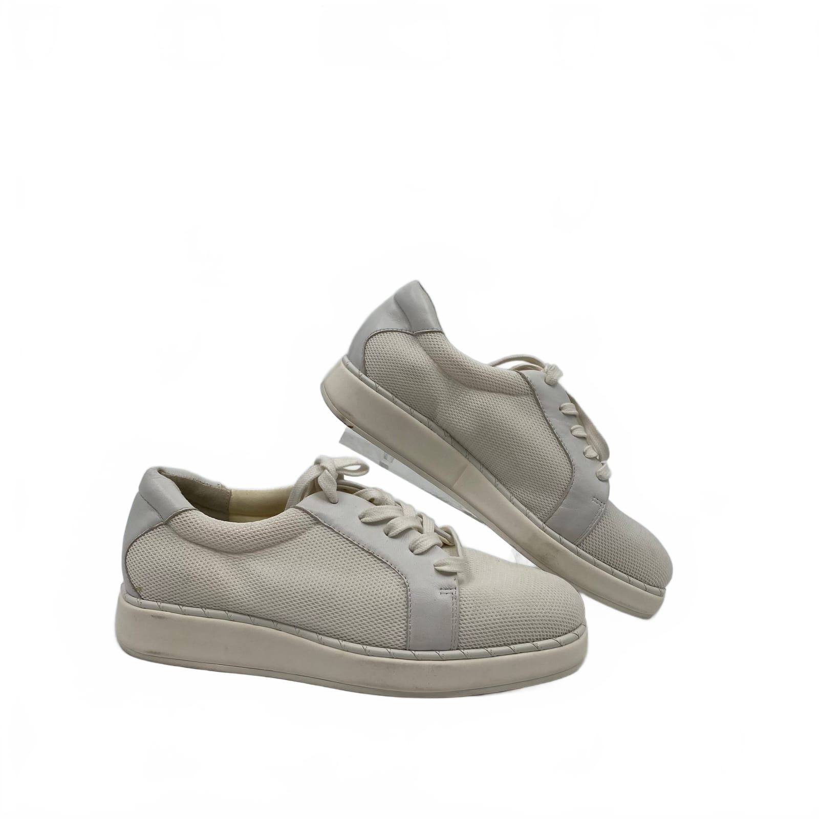 Sarto White Quinn Knit Sneakers