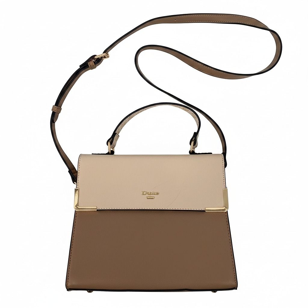 Dune Brown Tan Top Handle Crossbody Bag