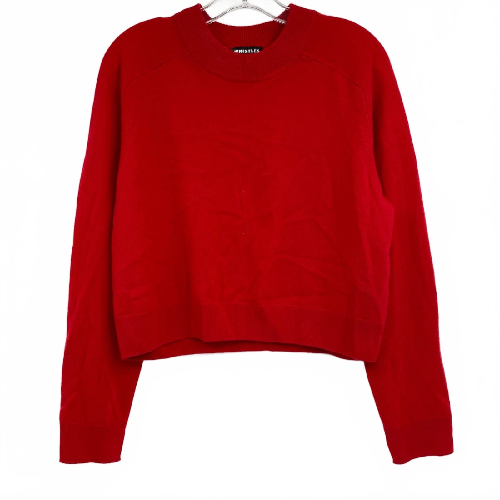 Whistles Red Cashmere Knit Sweater