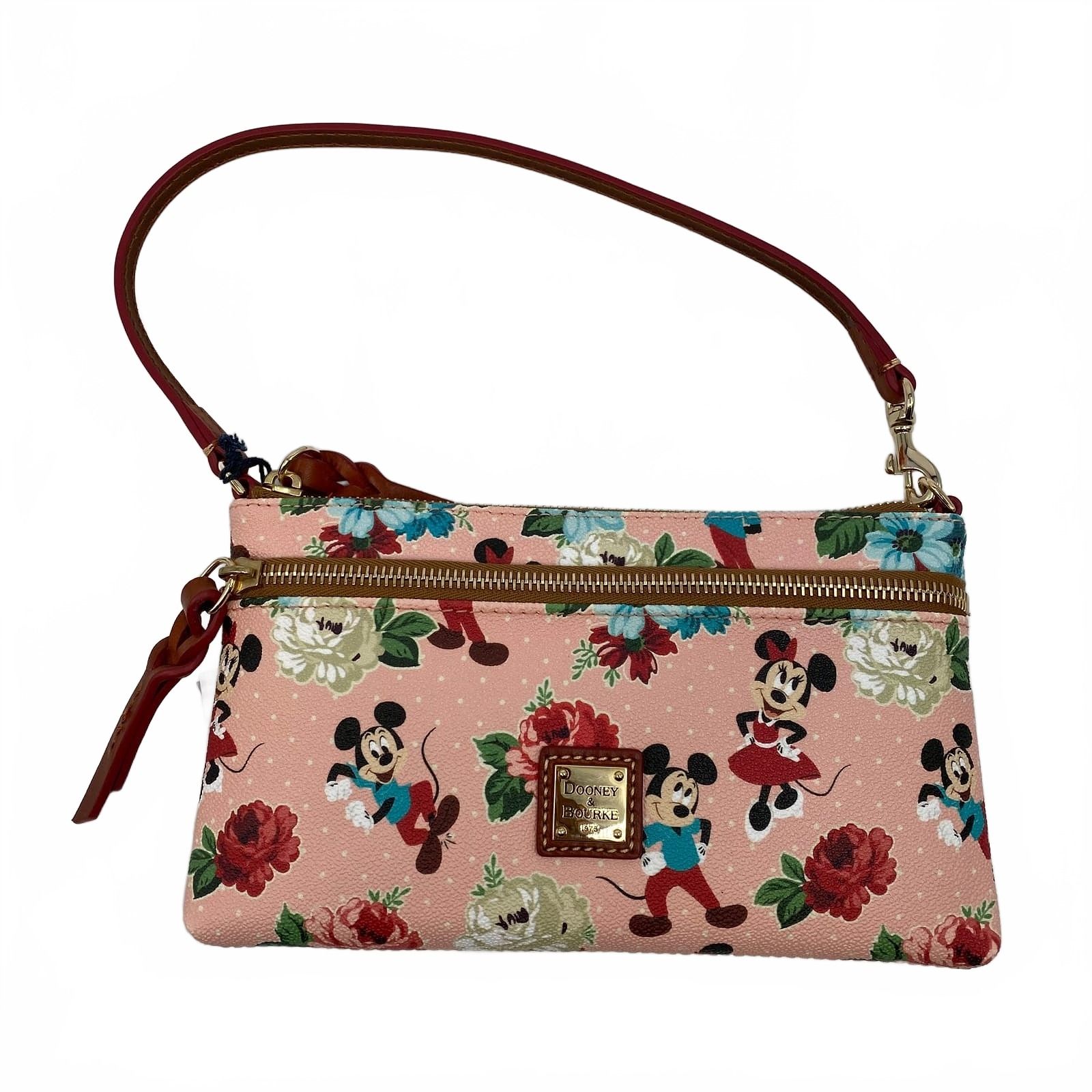 Dooney & Bourke Pink Leather Mickey Shoulder Bag