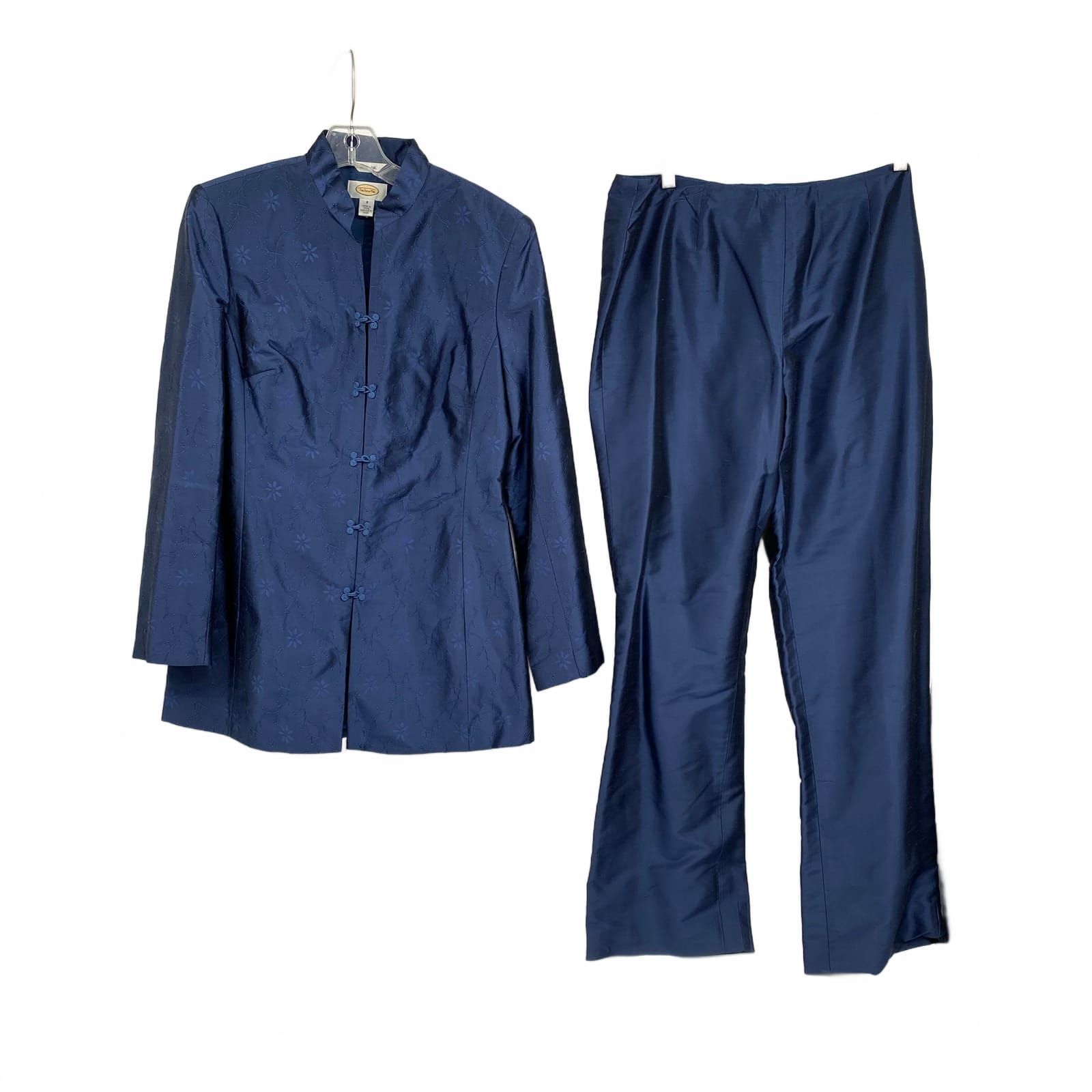 Talbots Blue Silk Dress Pants Matching Set