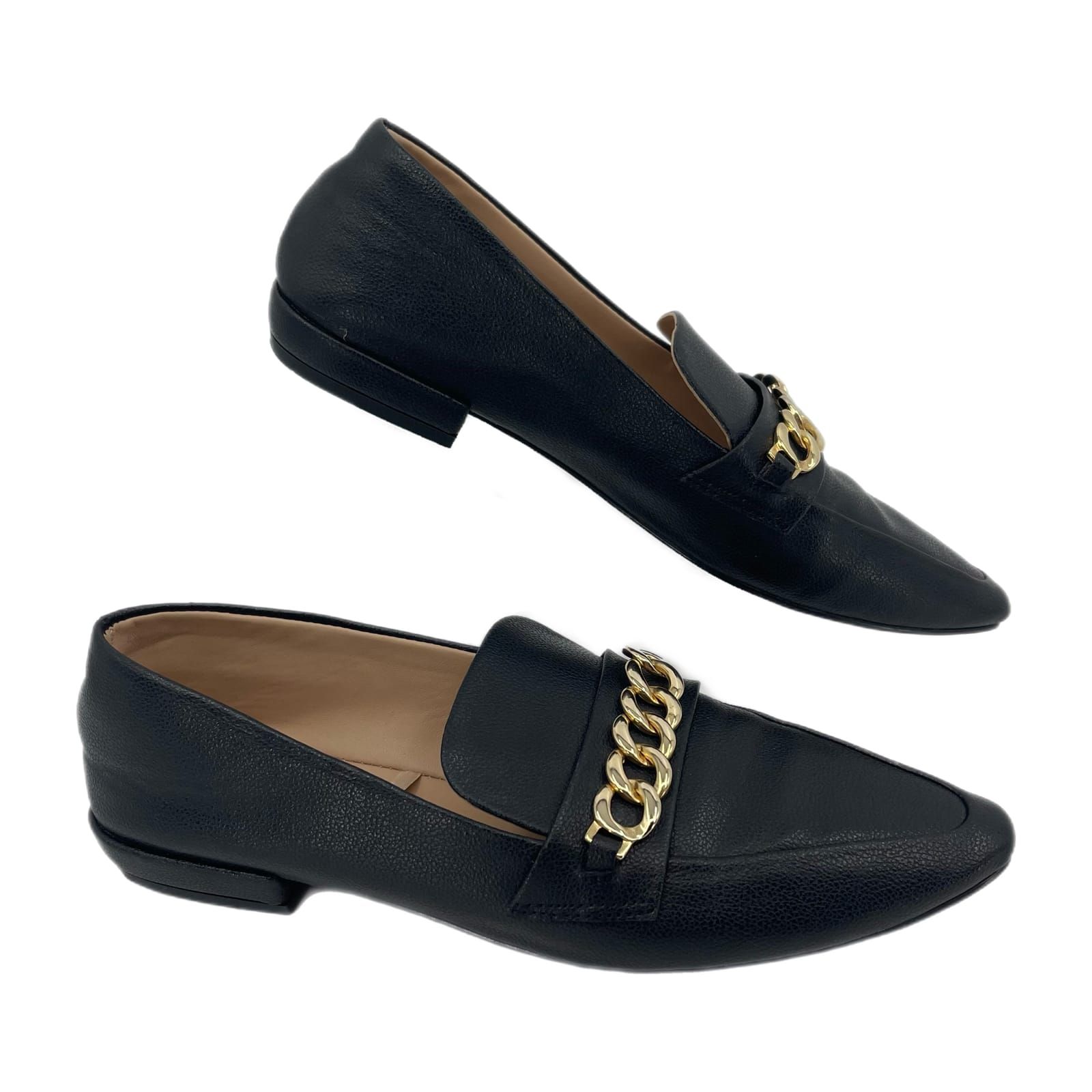 Steven By Steve Madden Black Pointed Toe Loafers