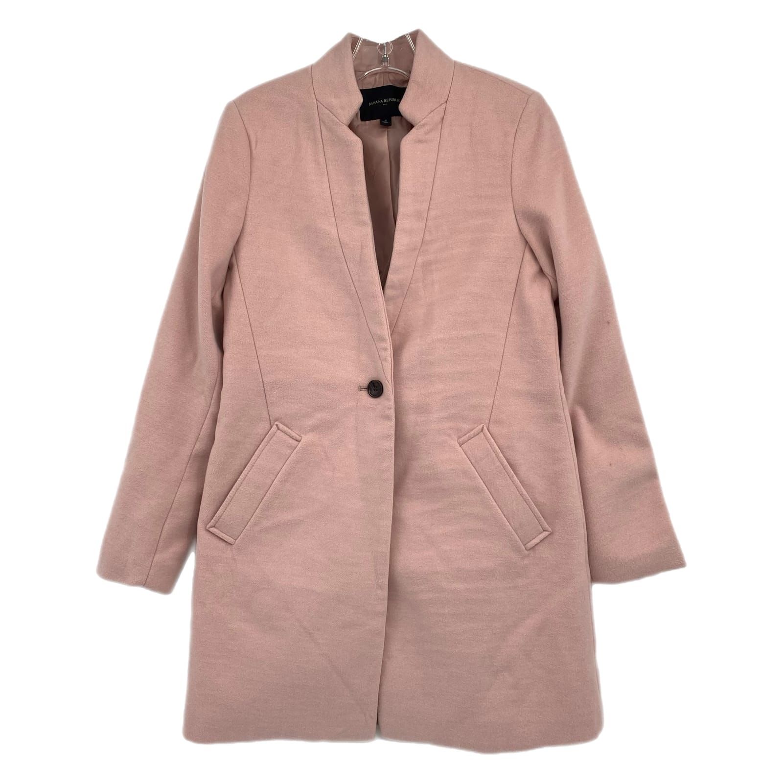 Banana Republic Pink Mid-Length Pea Coat