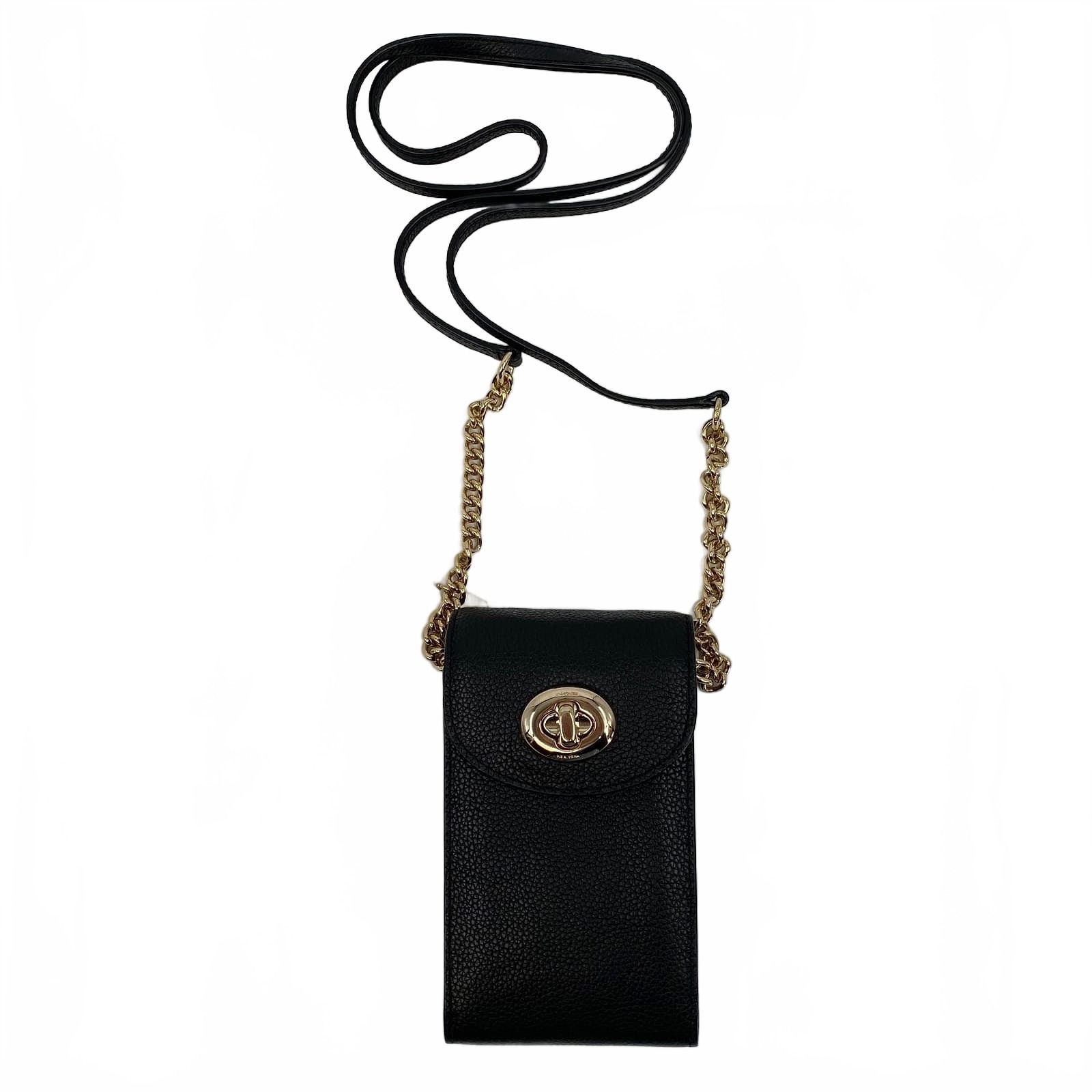 Coach Black Crossbody Bag Chain Strap Phone Holder