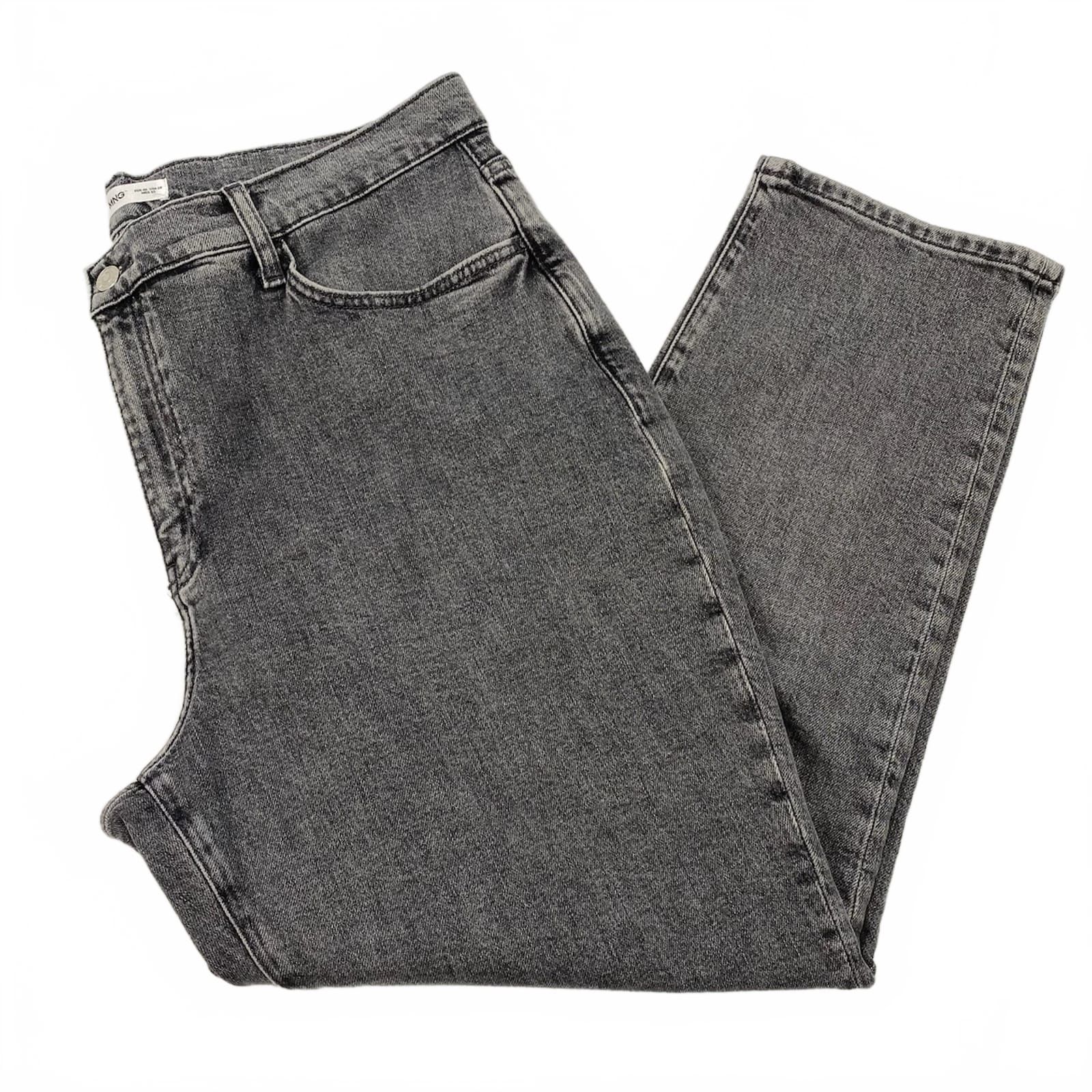 Mango Gray Claudia Ankle Jeans