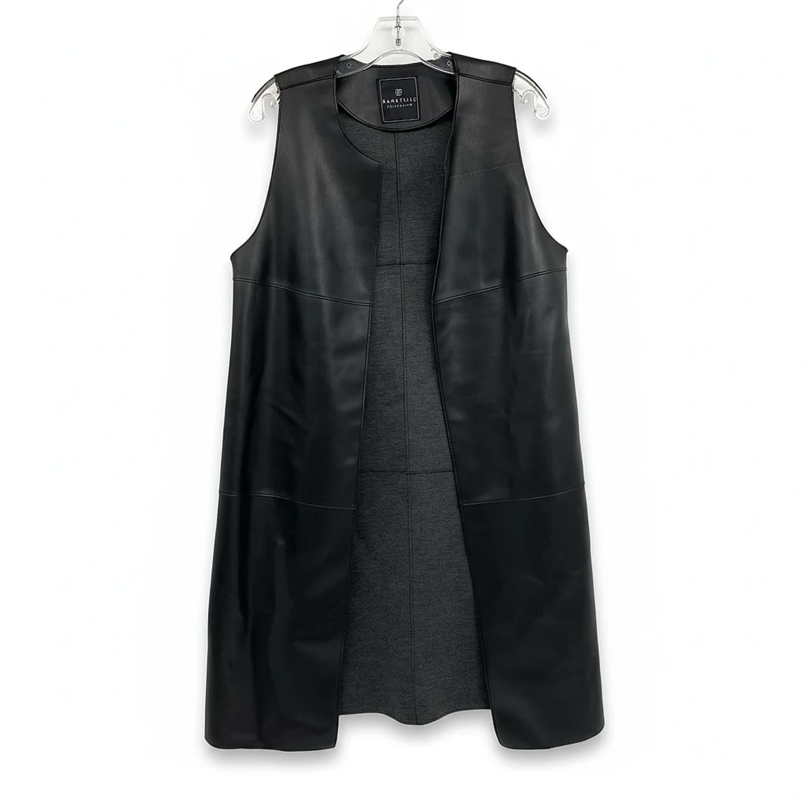 Bagatelle Black Faux Leather Vest