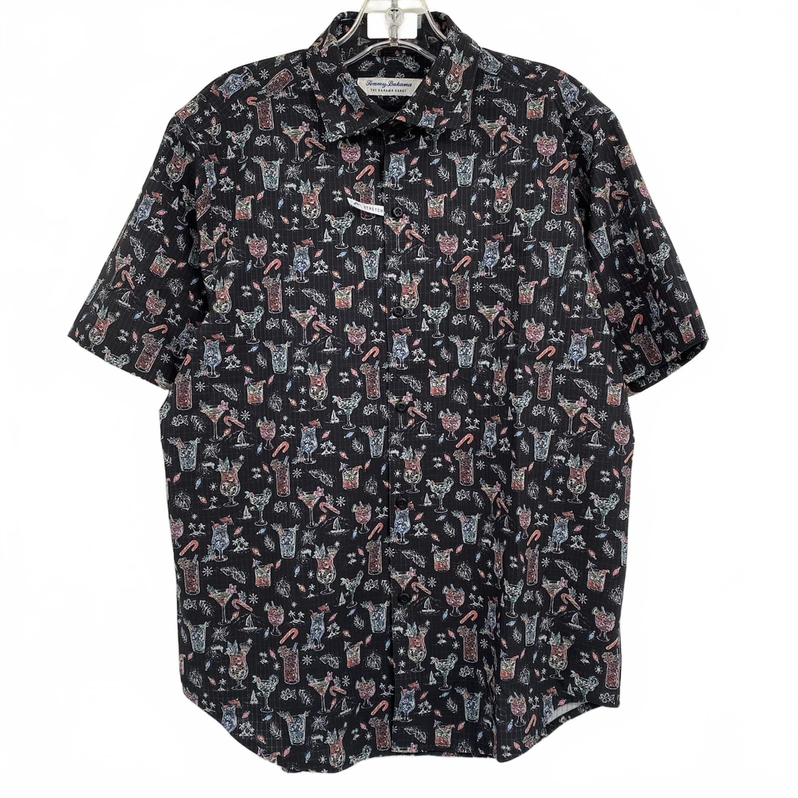 Tommy Bahama Black Red Bahama Coast Button Down