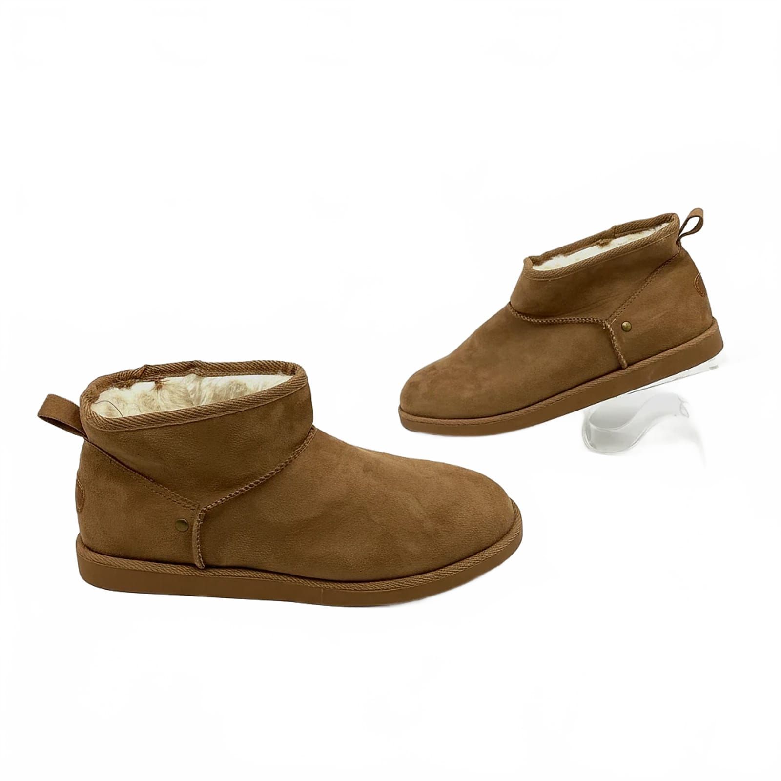 Sugar Tan Faux Suede Ankle Boots