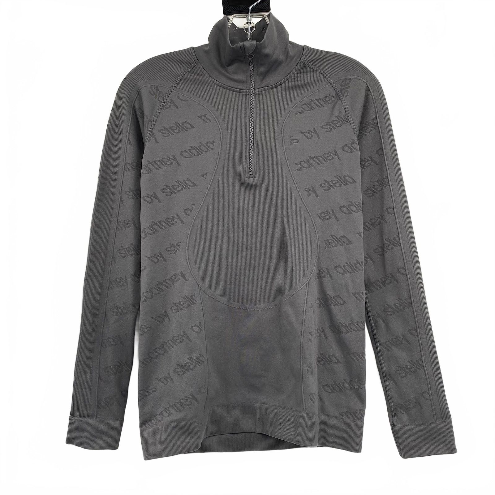 Adidas by Stella McCartney Gray Quarter Zip Long Sleeve Athletic Top