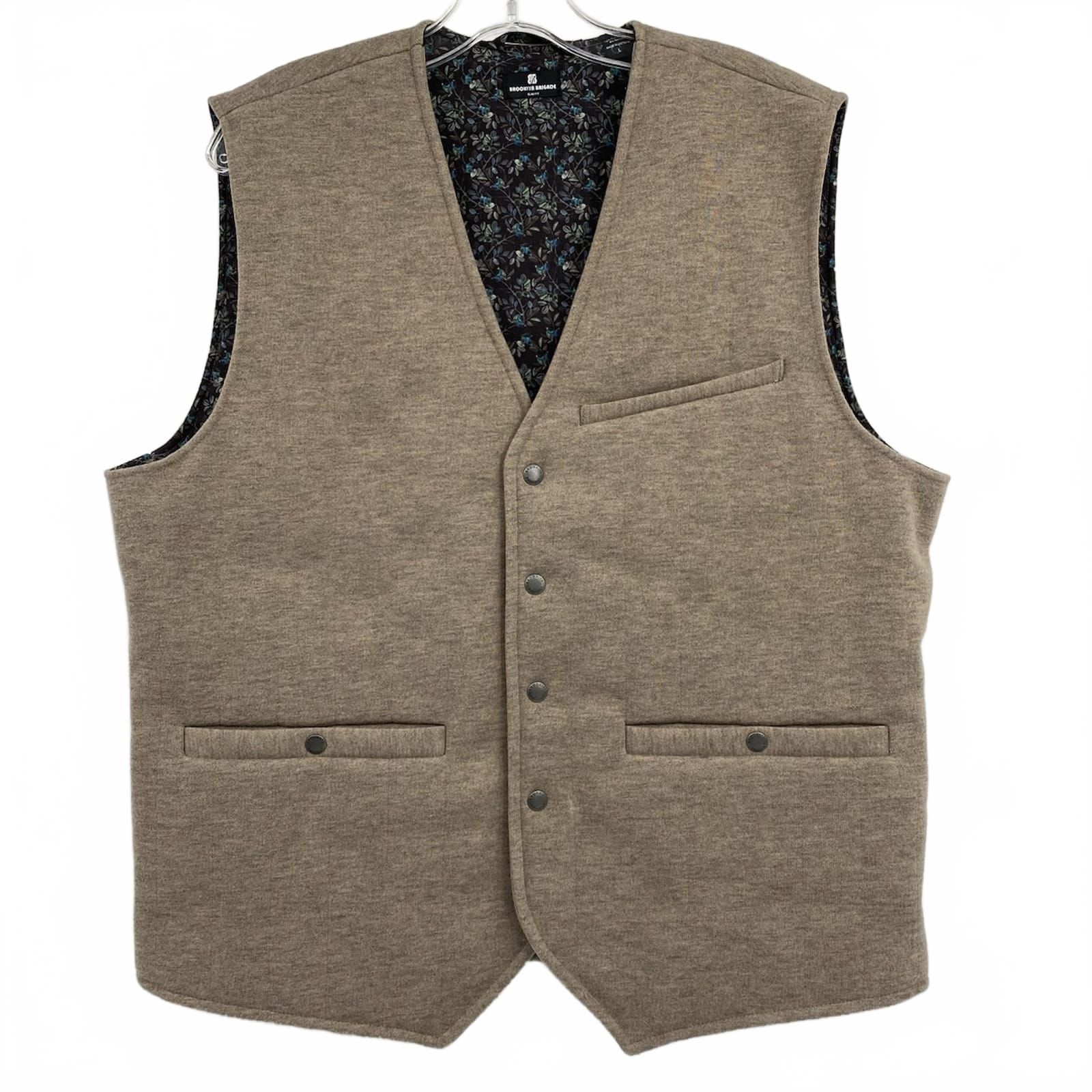 Brooklyn Brigade Taupe Brown Slim Fit Vest
