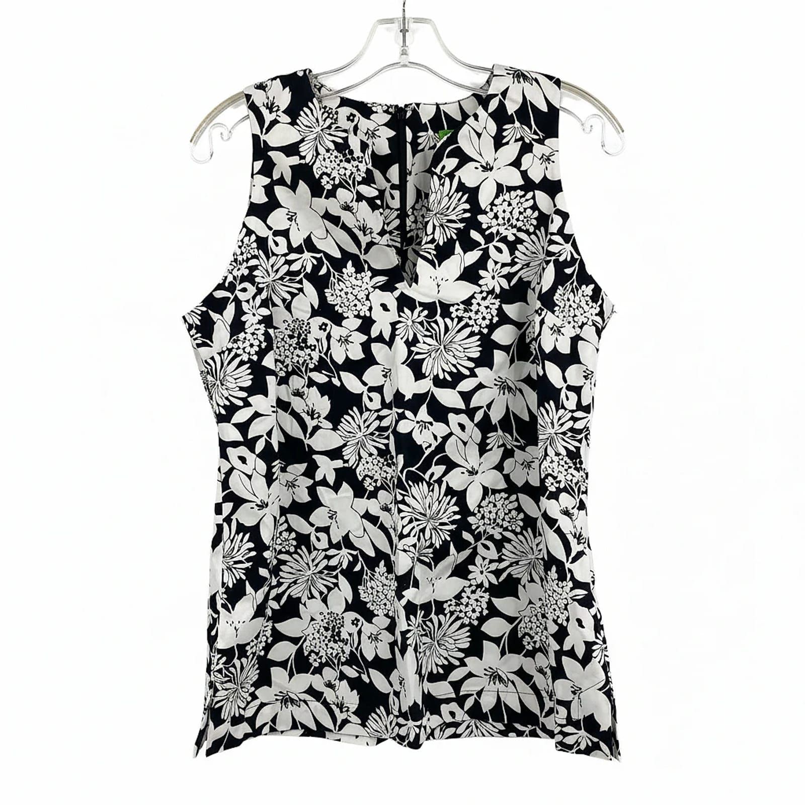 C. Wonder Floral Cotton Blend Sleeveless Blouse