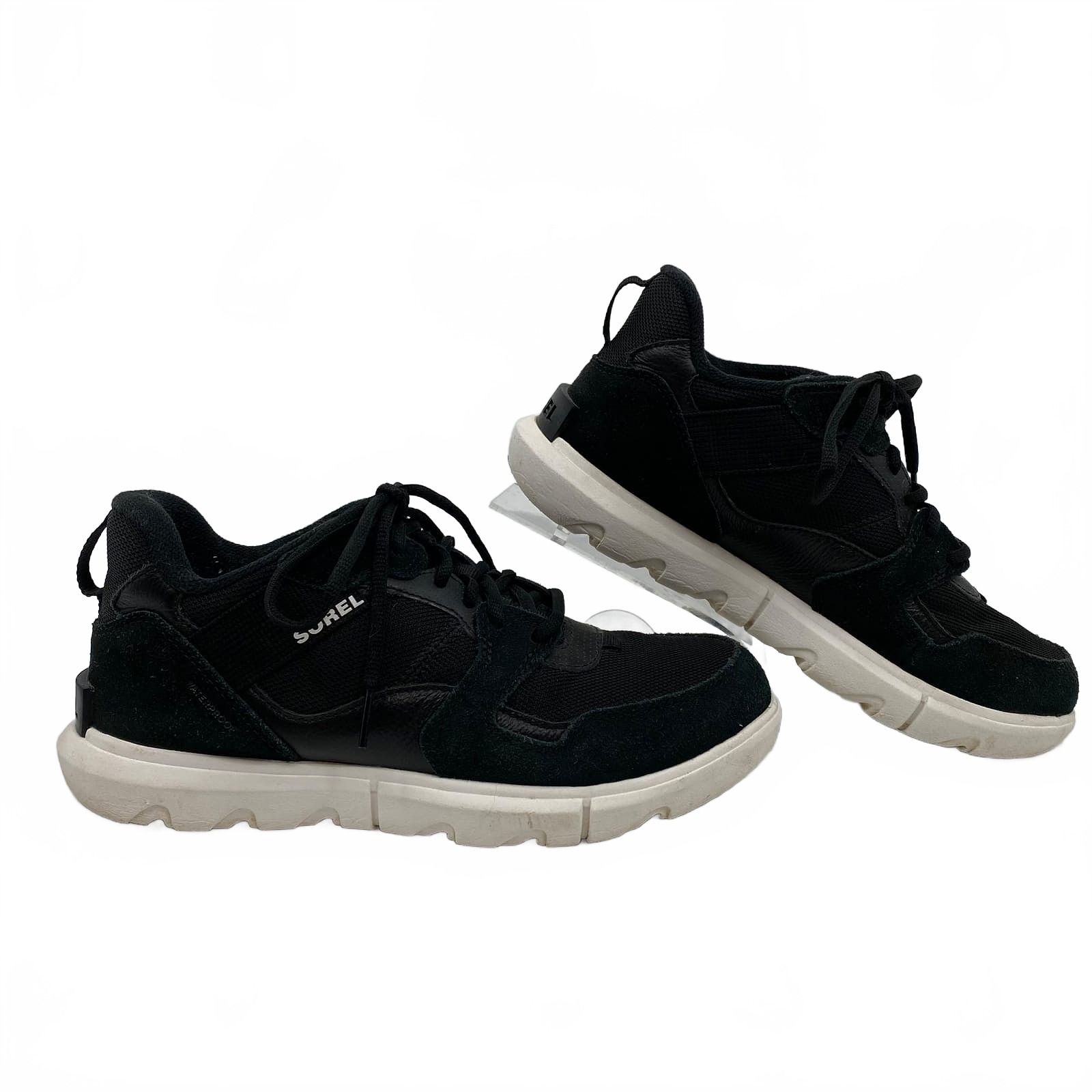 Sorel Black White Suede Accent Sneakers